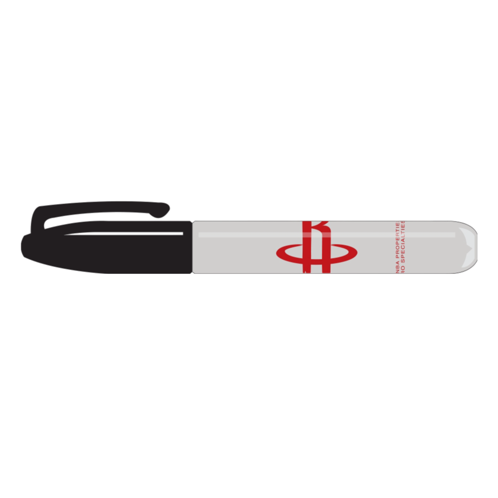 Marcador Sharpie con el logotipo de los Houston Rockets, color negro