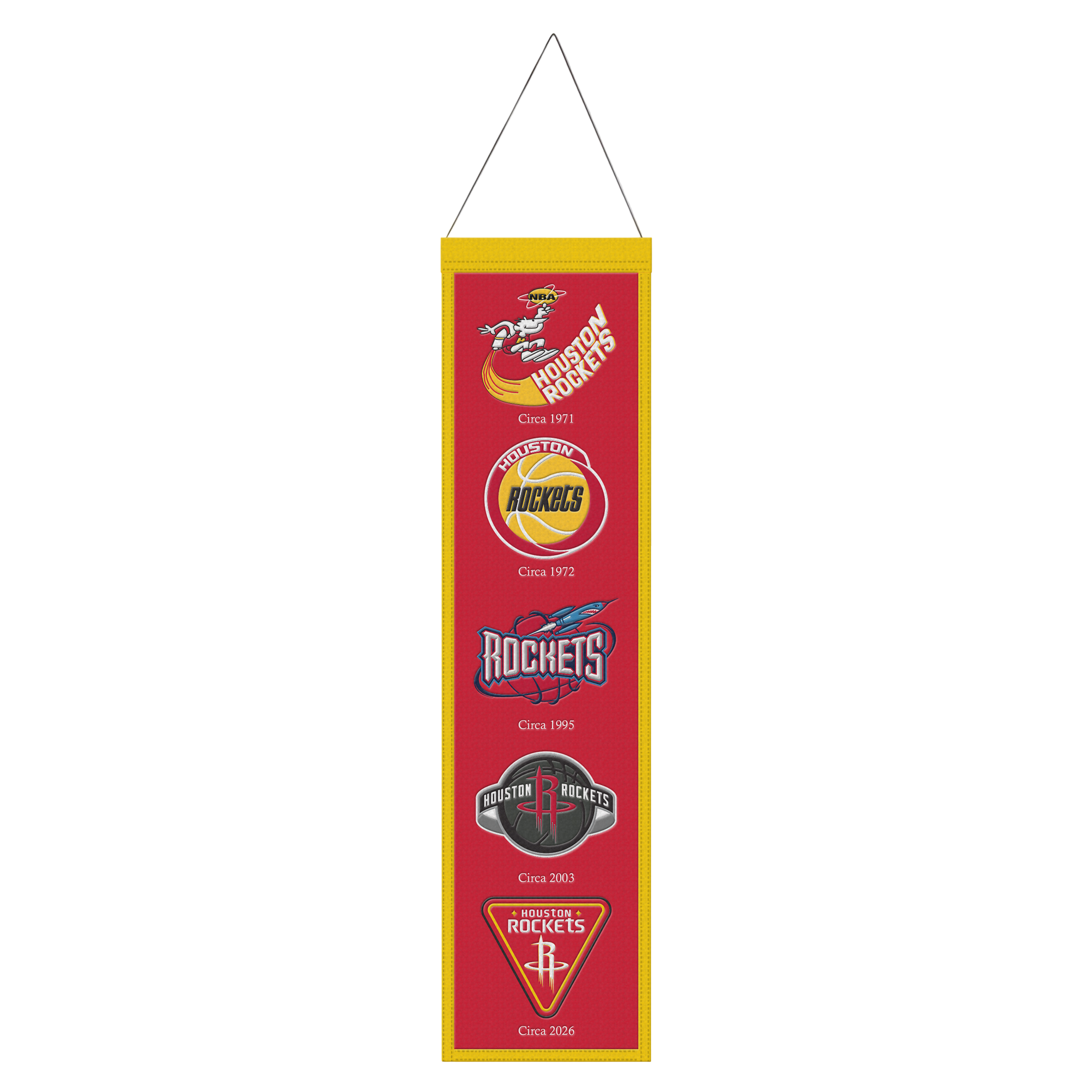 Houston Rockets Wincraft 8"x32" Logo Evolution Wool Banner