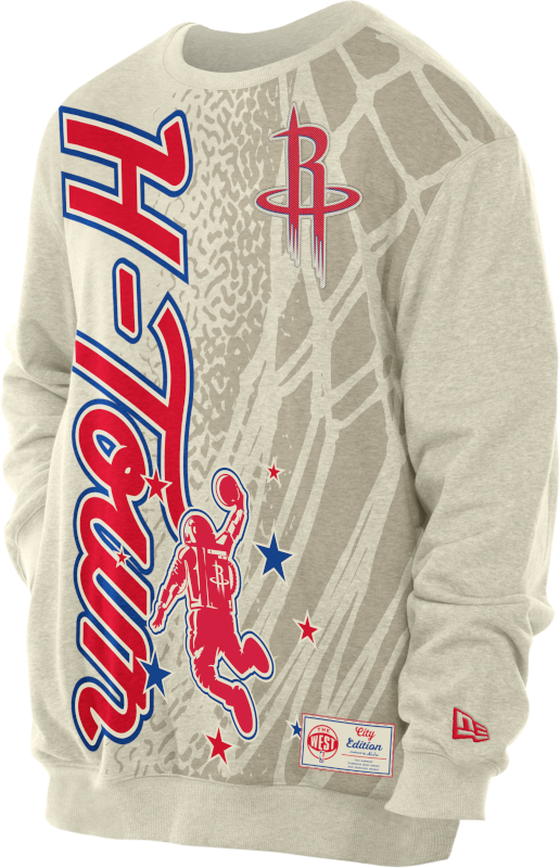 Men's Houston Rockets New Era City Edition Crewneck Sweatshirt