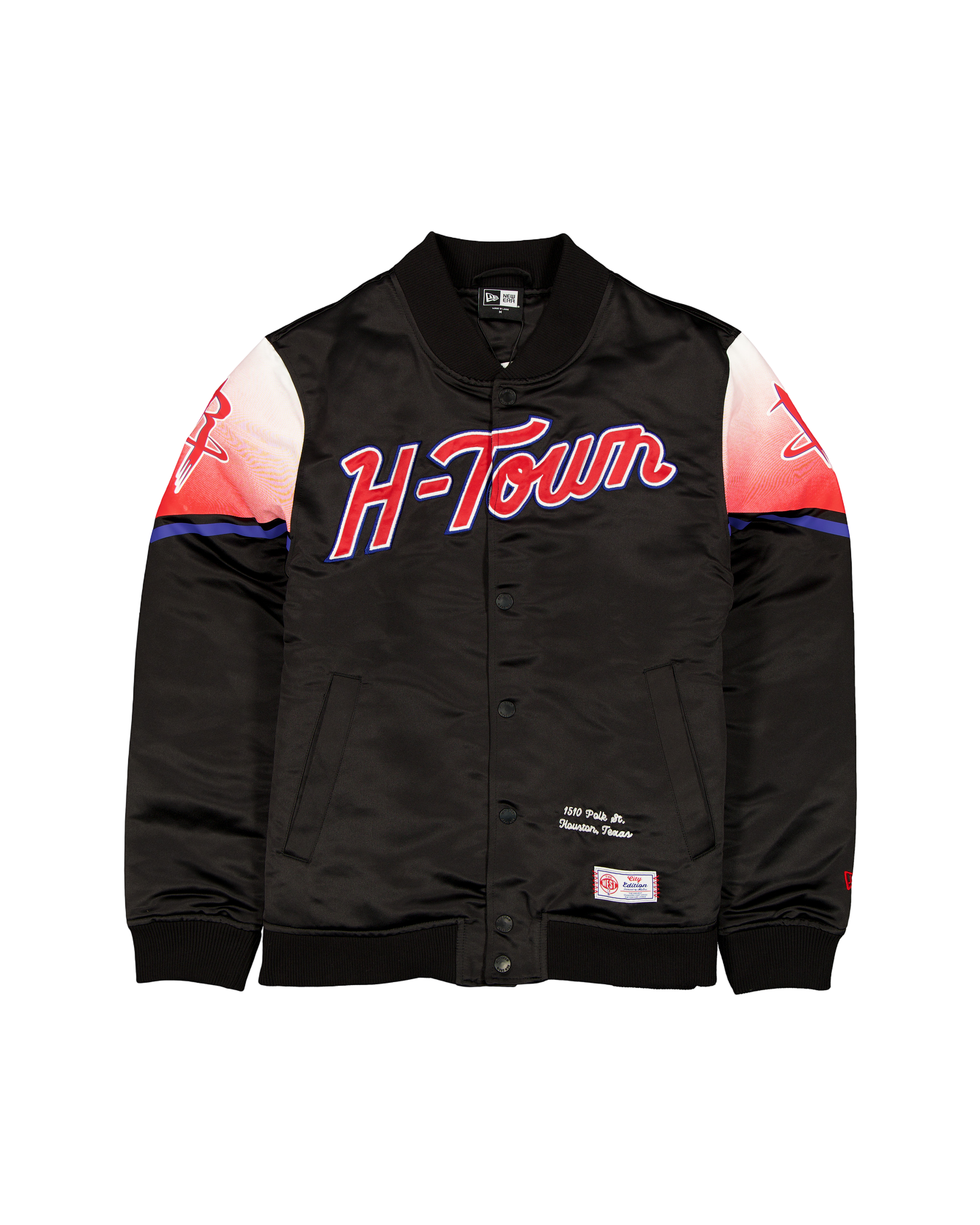 Men's Houston Rockets New Era City Edition Snap Front Jacket