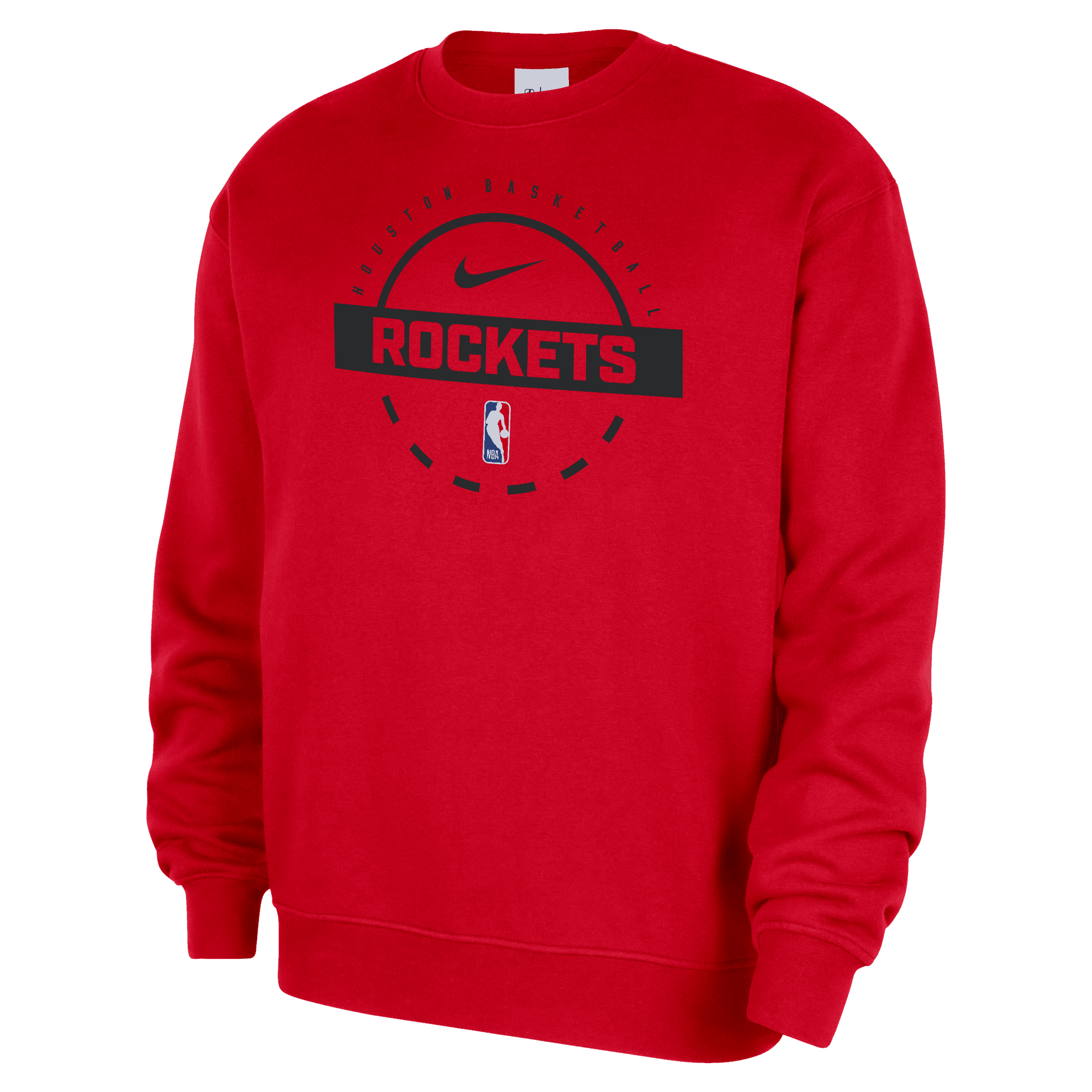 Men's Houston Rockets Nike 2025-26 On-Court Practice Fleece Crewneck Sweatshirt