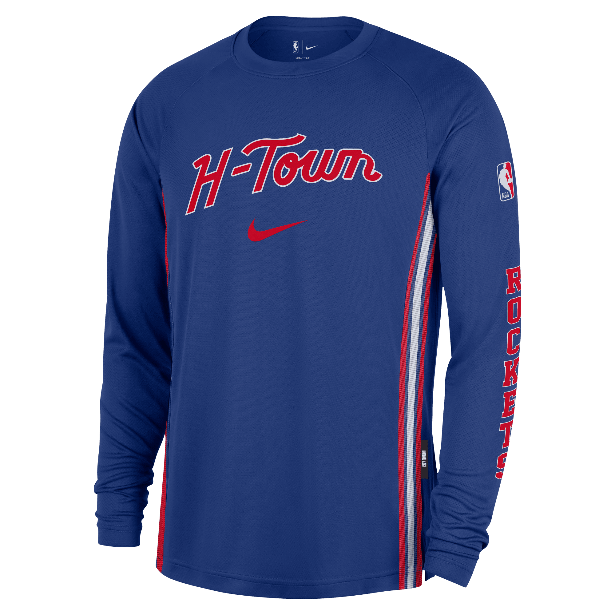 Men's Houston Rockets Nike City Edition On-Court Long-Sleeve T-Shirt