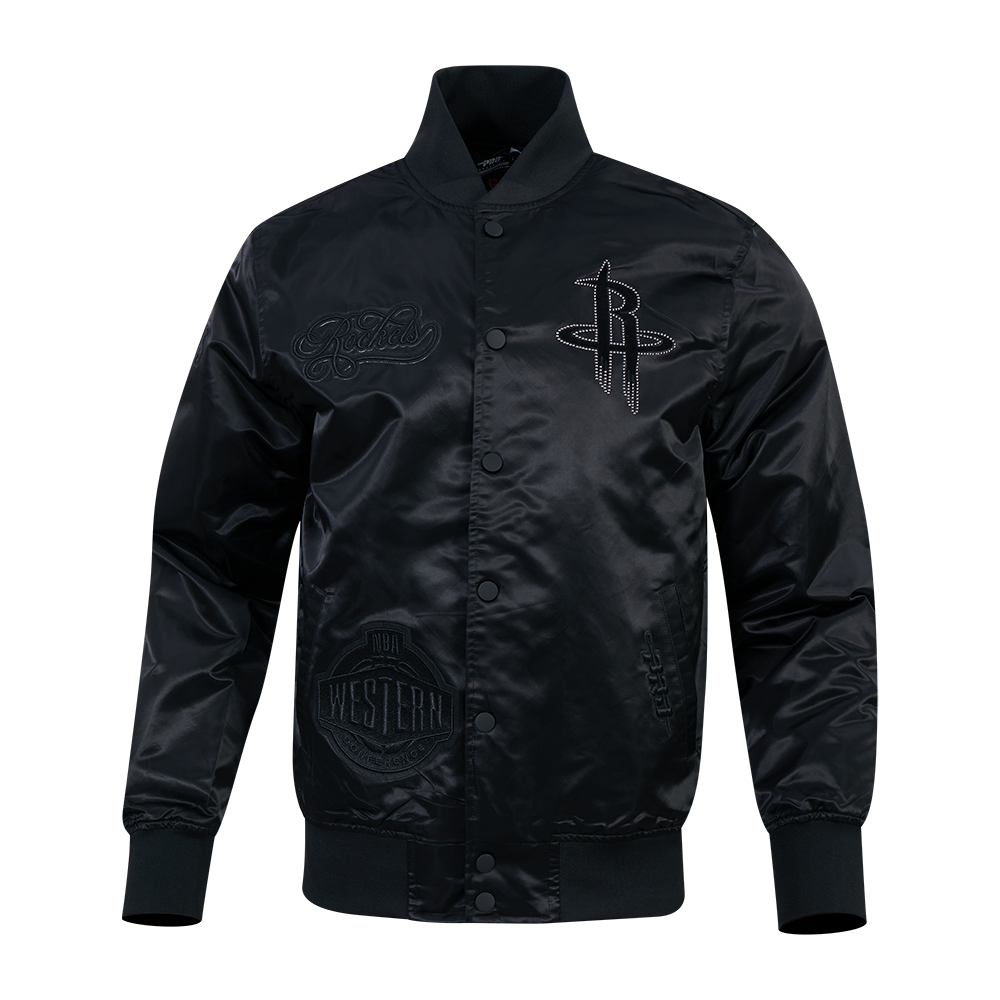 Men's Houston Rockets Pro Standard Blackout Satin Jacket