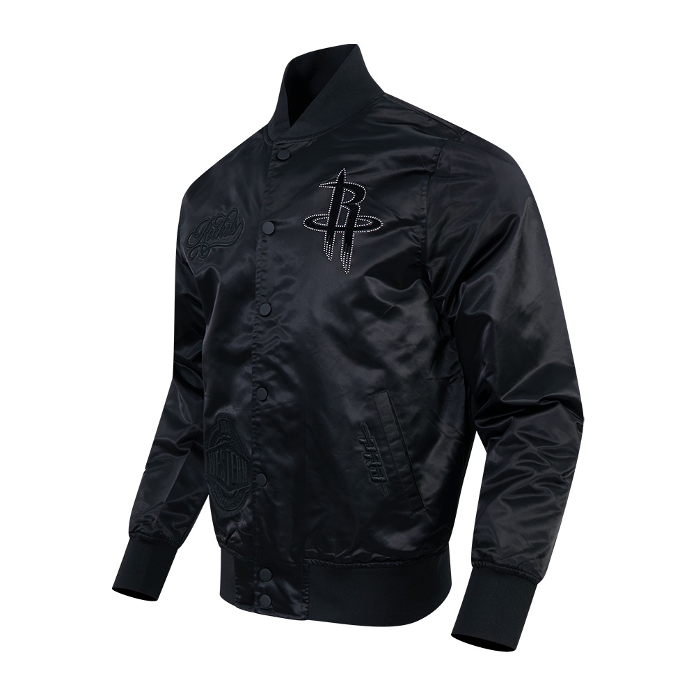 Men's Houston Rockets Pro Standard Blackout Satin Jacket