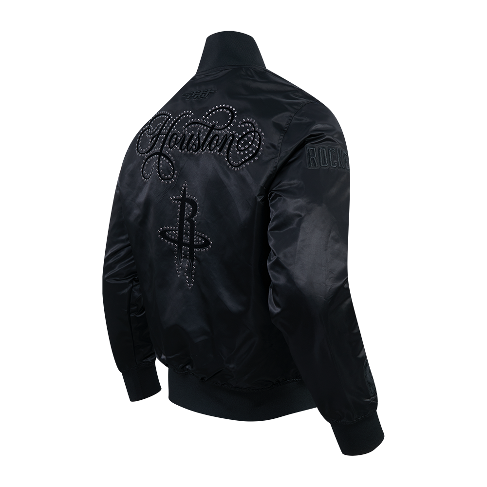 Men's Houston Rockets Pro Standard Blackout Satin Jacket