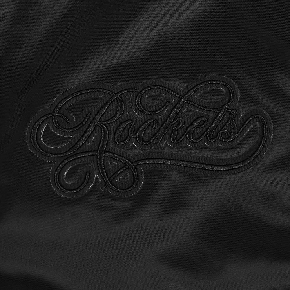 Men's Houston Rockets Pro Standard Blackout Satin Jacket