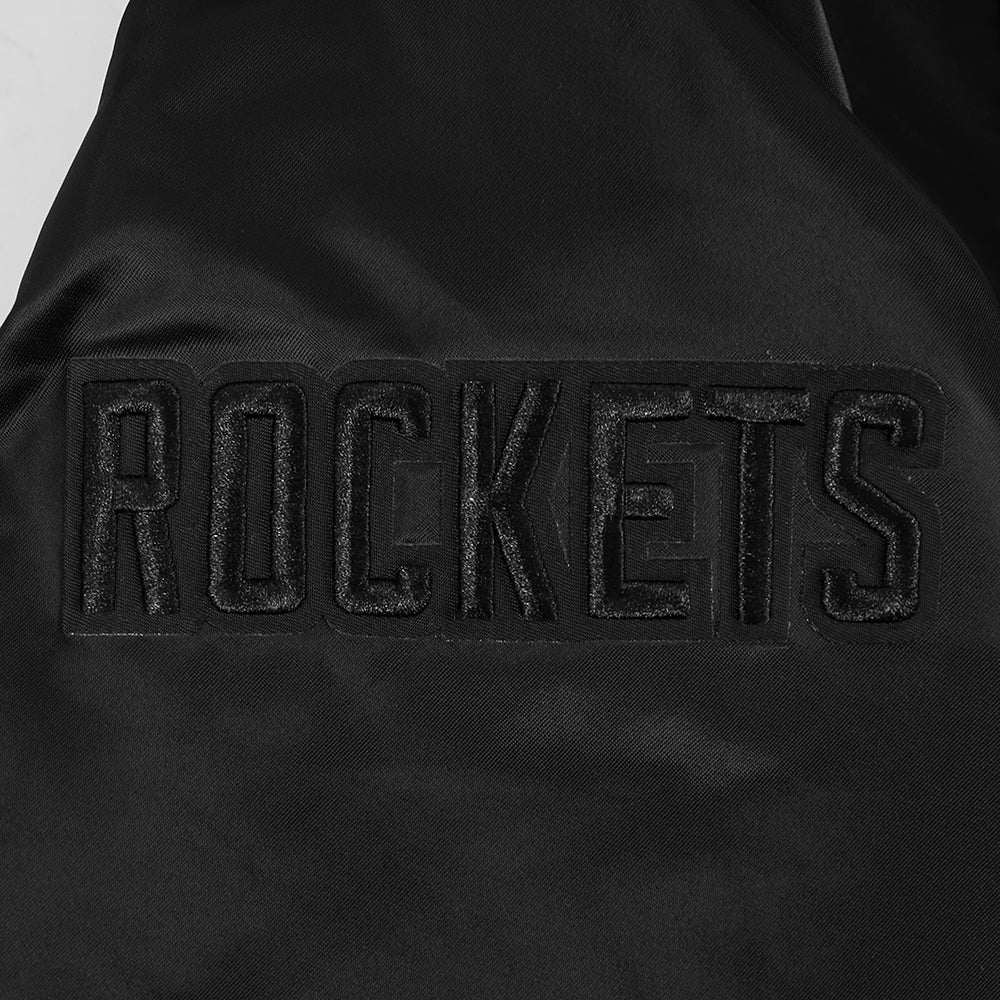 Men's Houston Rockets Pro Standard Blackout Satin Jacket