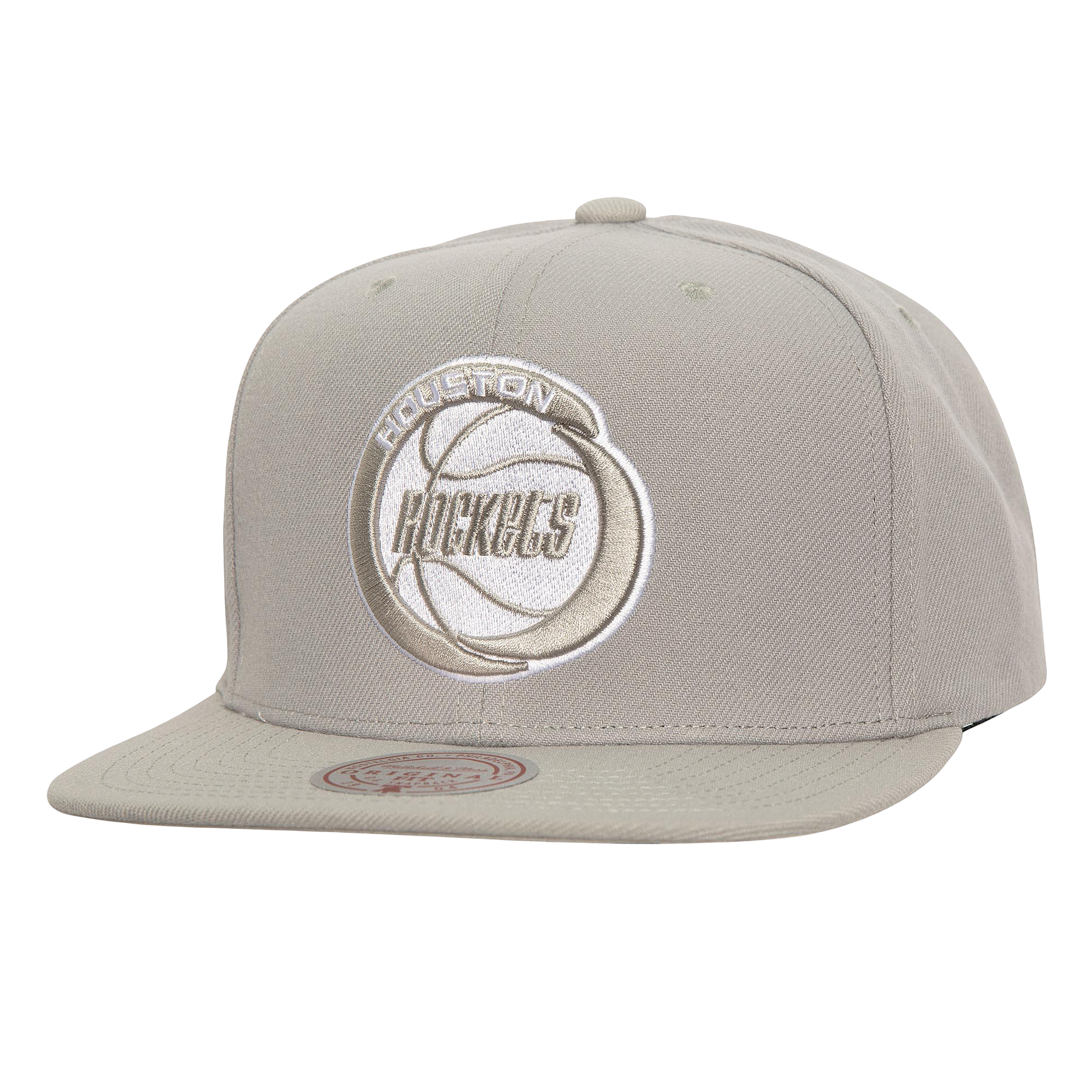 Men's Houston Rockets Mitchell & Ness HWC Gray Adjustable Cap