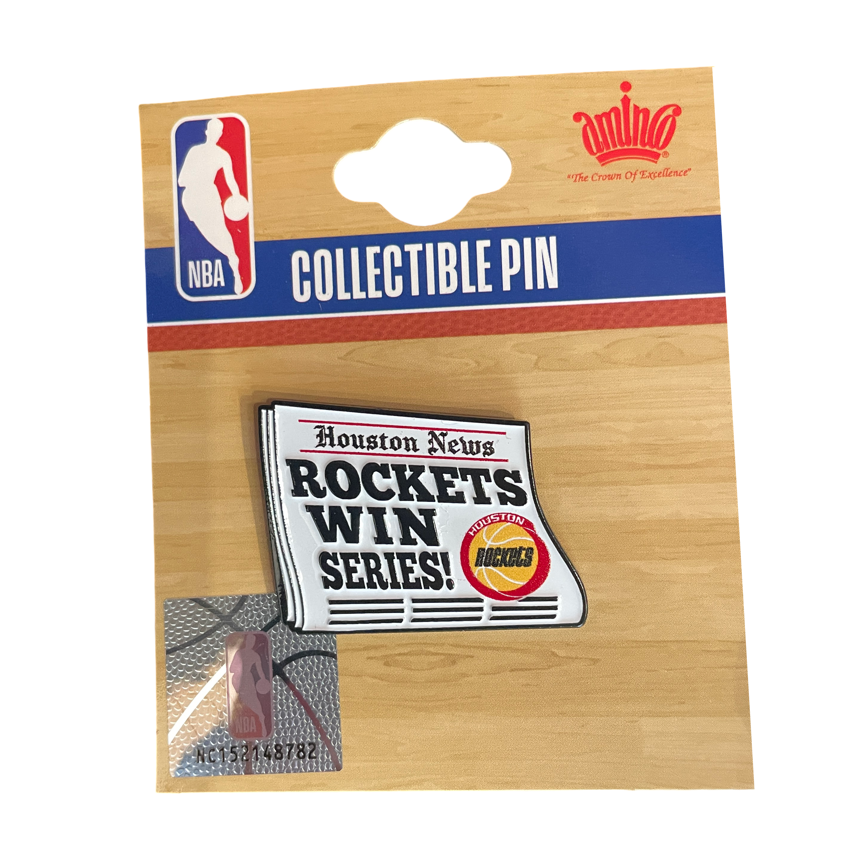 Houston Rockets Aminco HWC Newspaper Lapel Pin