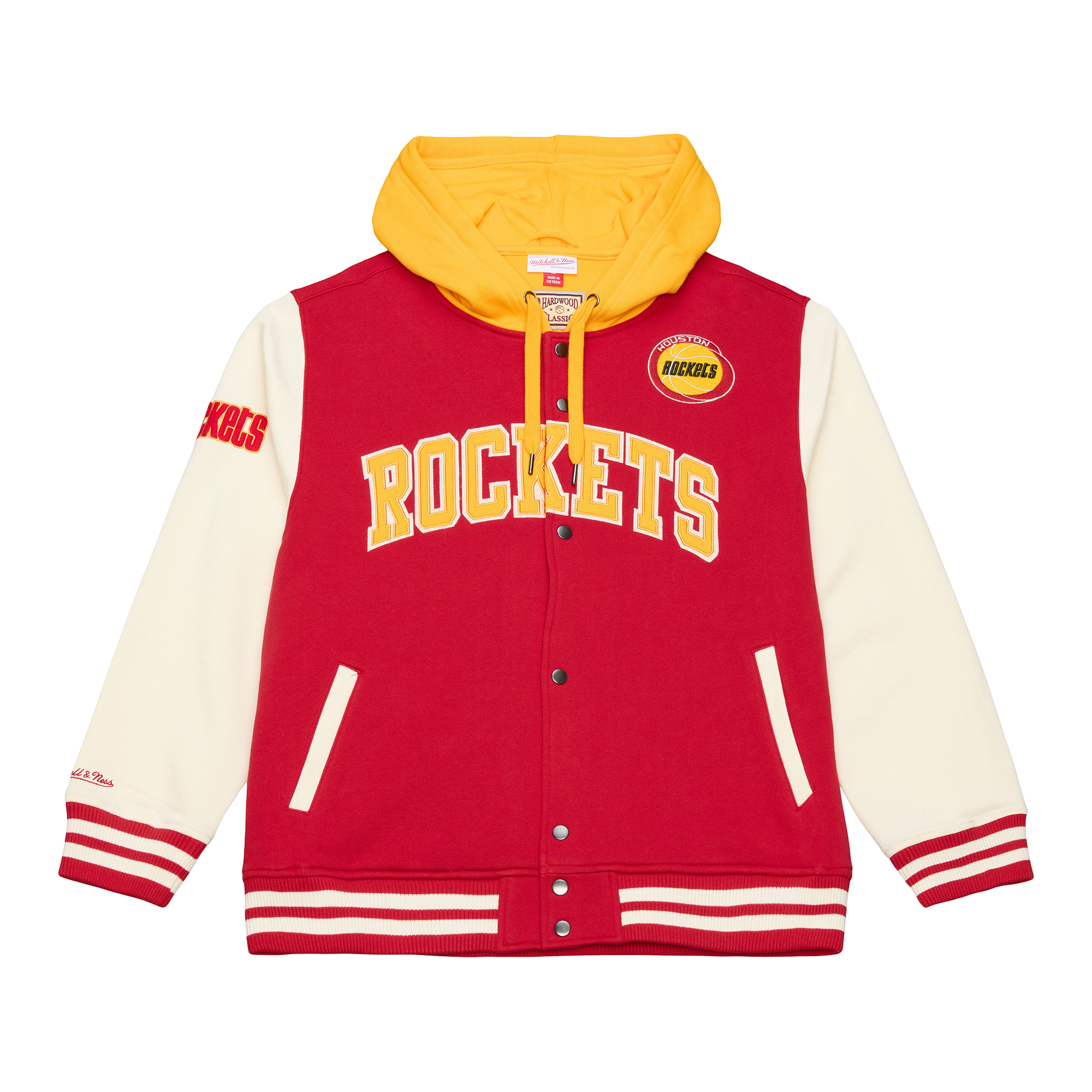 Men's Houston Rockets Mitchell & Ness HWC Courtside Fleece Jacket