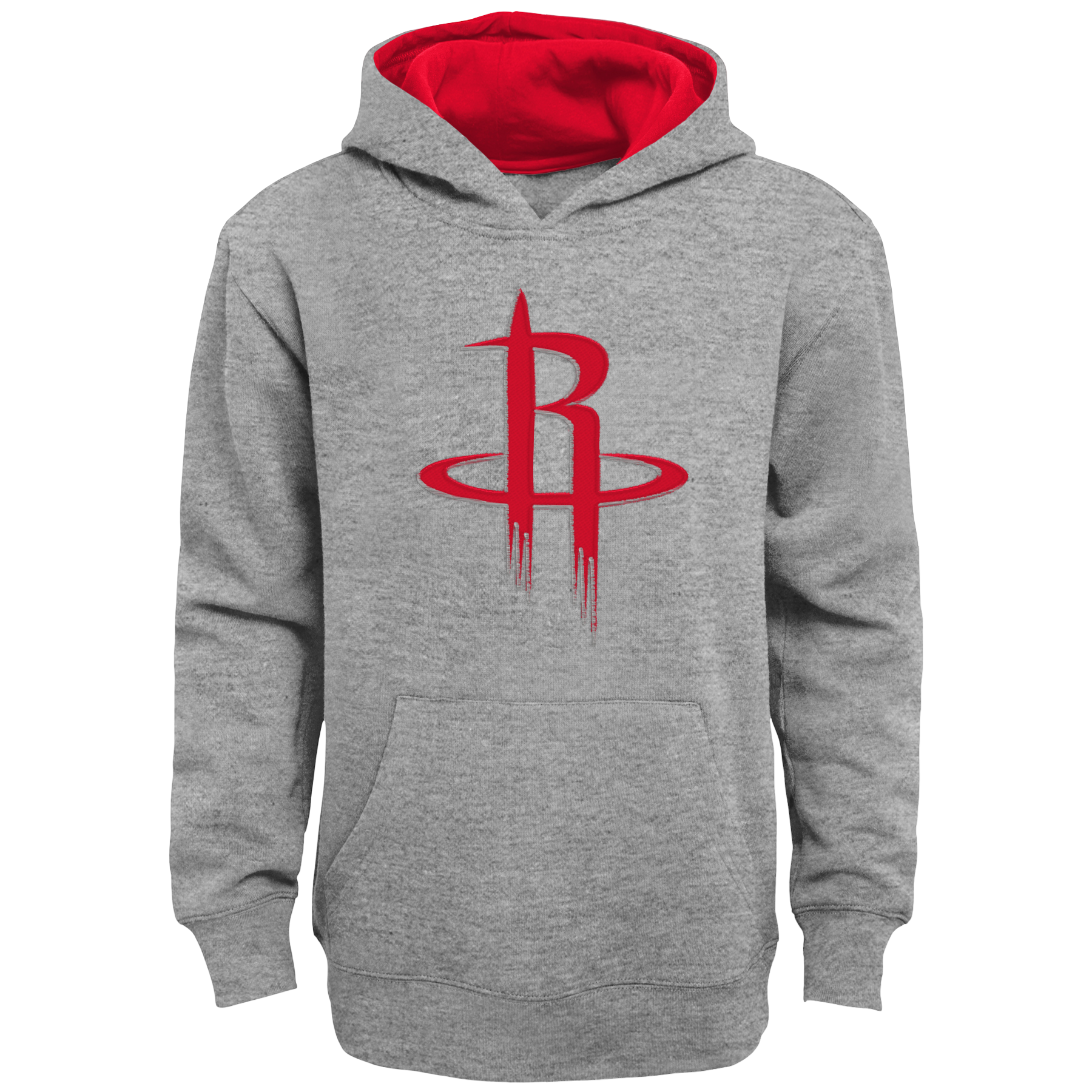 Youth Houston Rockets Outerstuff Heather Gray/Red Insert Hoodie