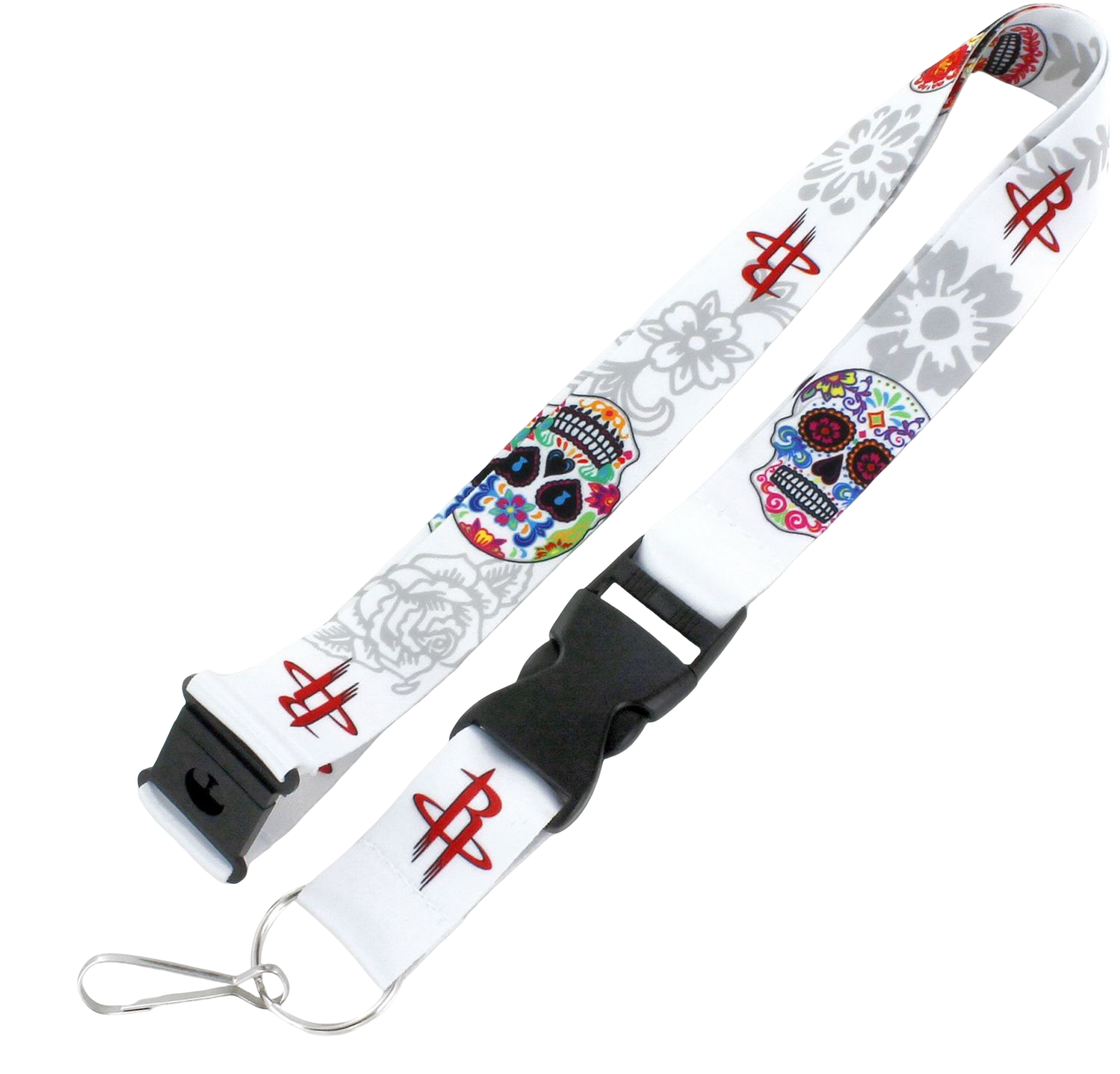 Houston Rockets Aminco Sugar Skull Lanyard