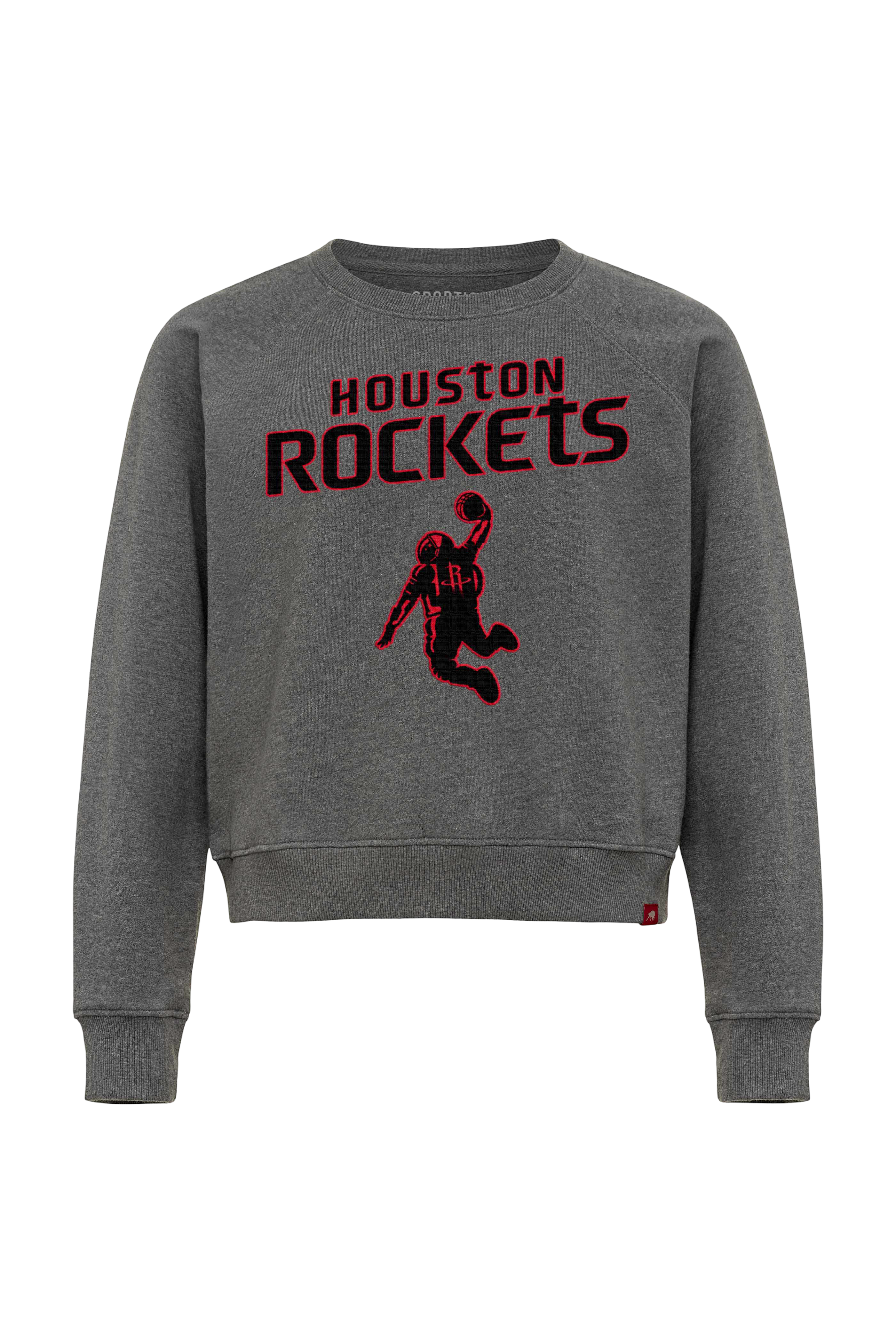 Women's Houston Rockets Sportiqe Ashlyn Cropped Sweatshirt