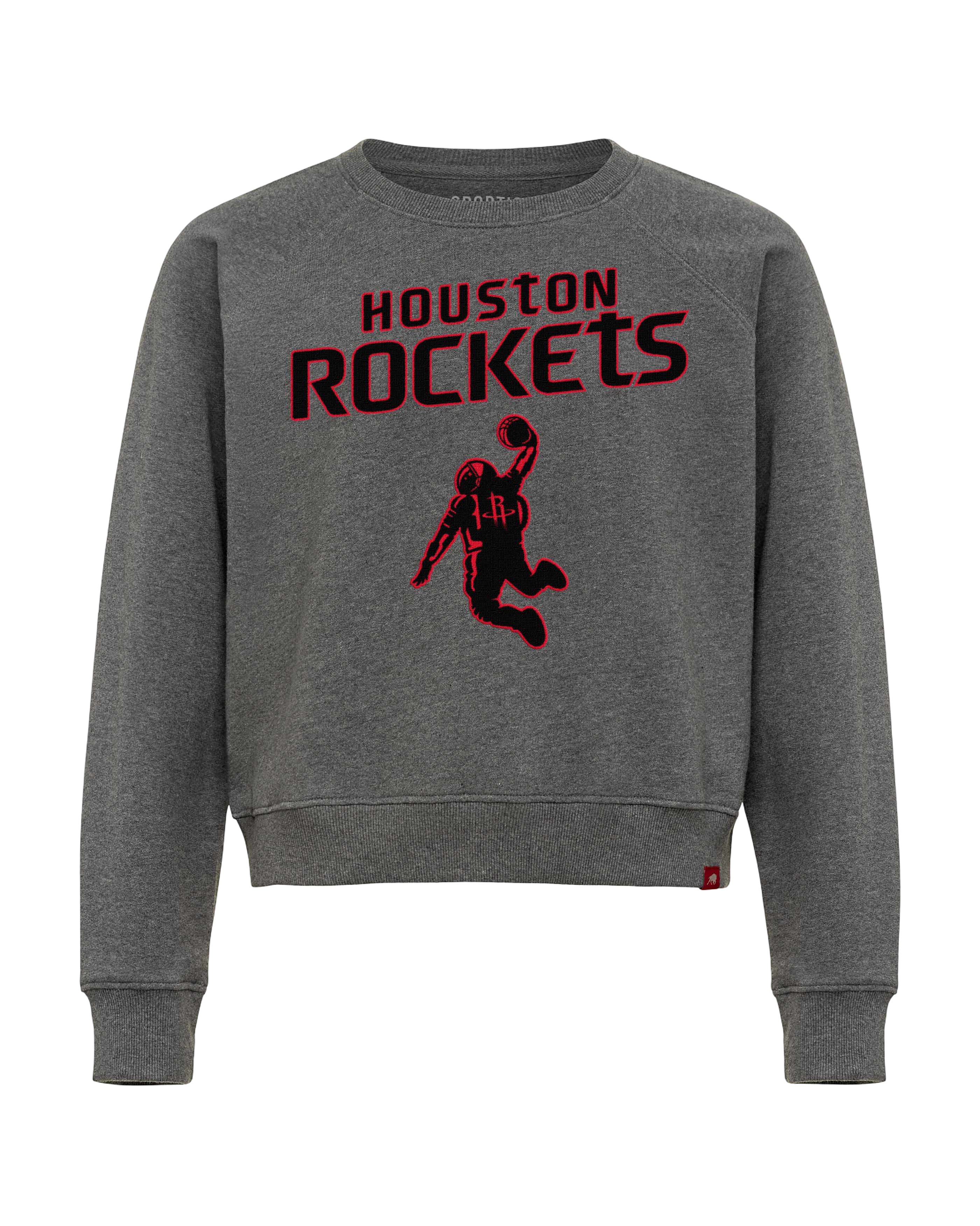 Women's Houston Rockets Sportiqe Ashlyn Cropped Sweatshirt