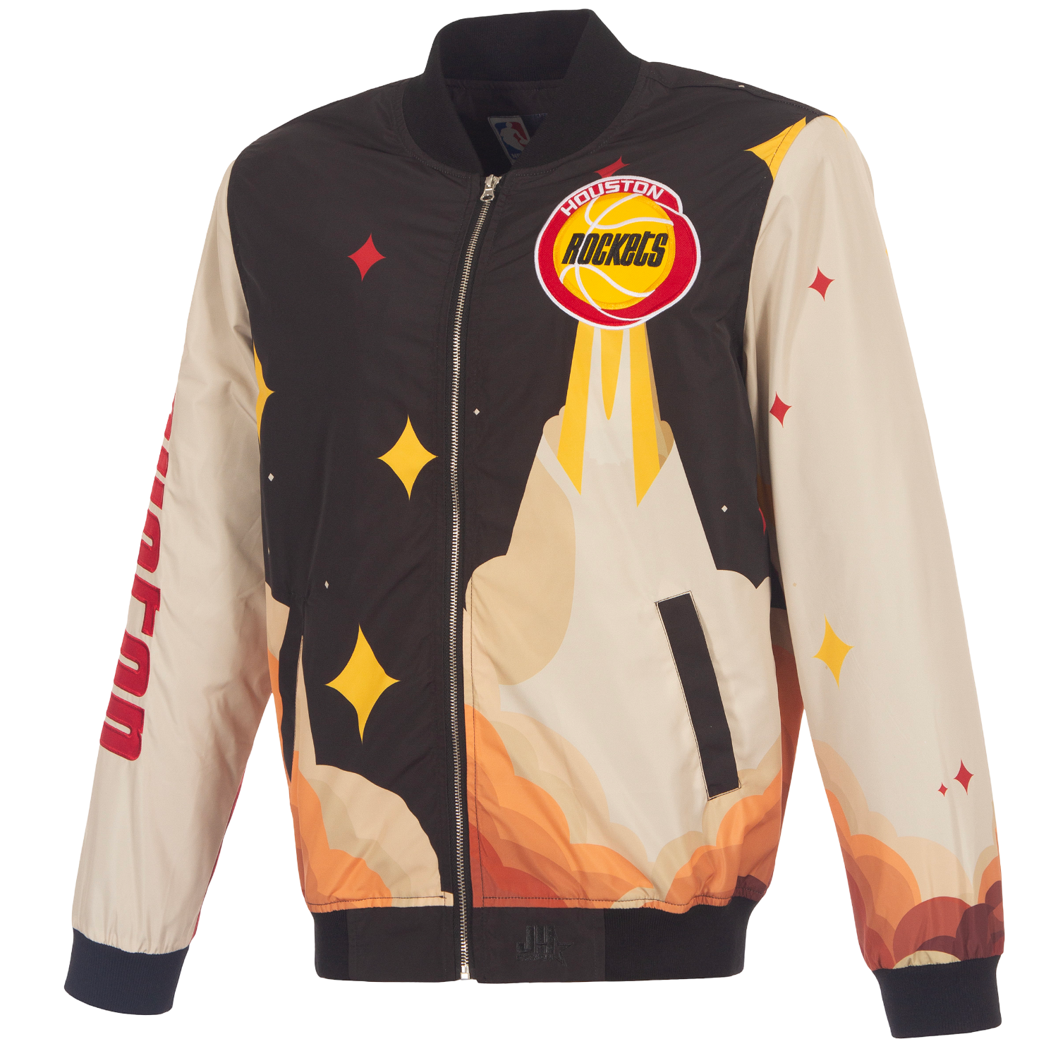 Men's Houston Rockets JH Design HWC Rocket Ship Bomber Jacket