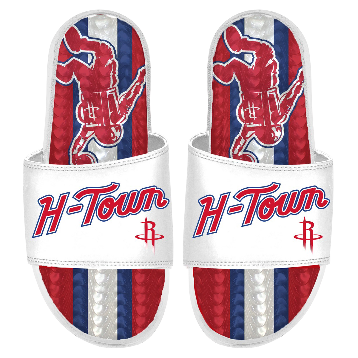 Houston Rockets iSlide red white slide sandals- 7 new in box Houston Rockets Gradient Wordmark Gel Slide FOCO main image 4