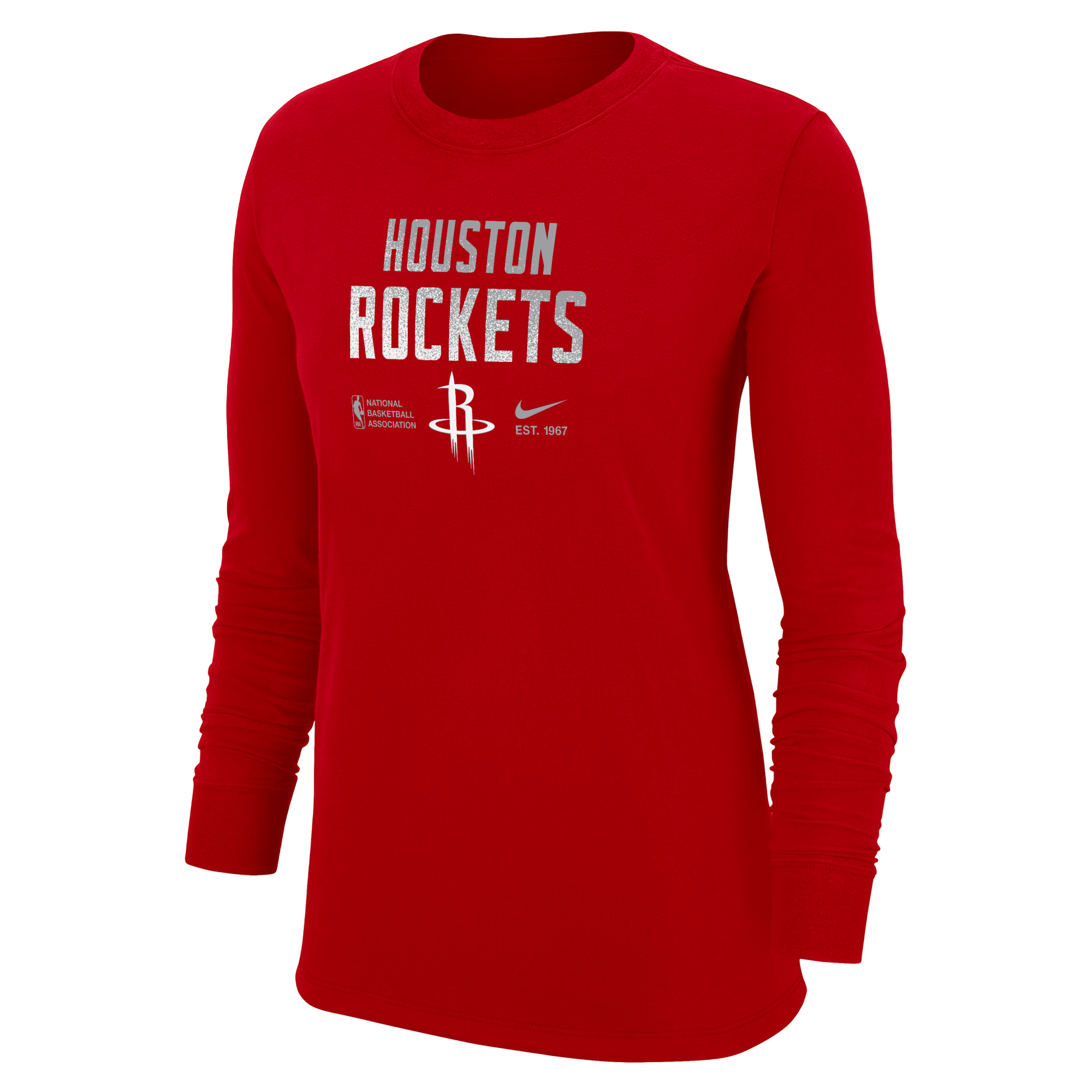 Long Sleeve Houston Rockets Jersey Dress Women's Houston Rockets Nike  Long-Sleeve T-Shirt