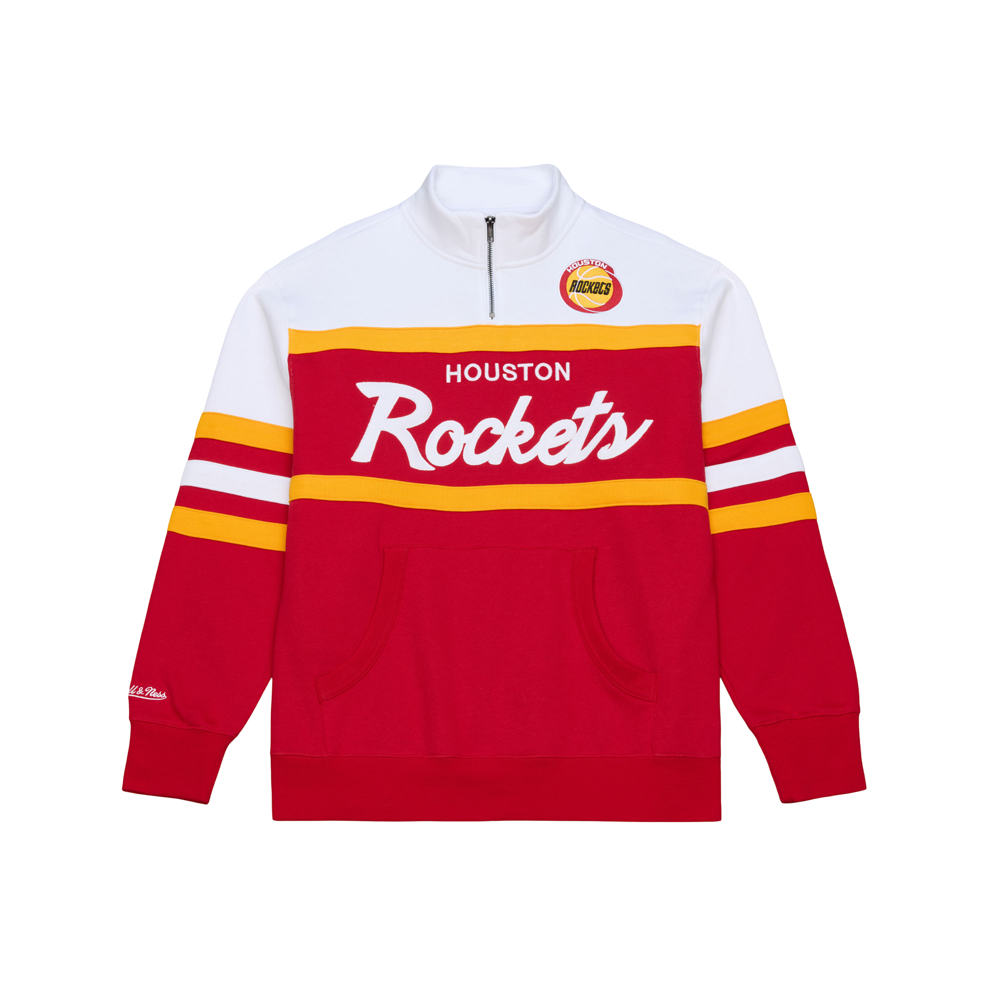 Men's Houston Rockets Mitchell & Ness HWC Head Coach Pullover Sweatshi