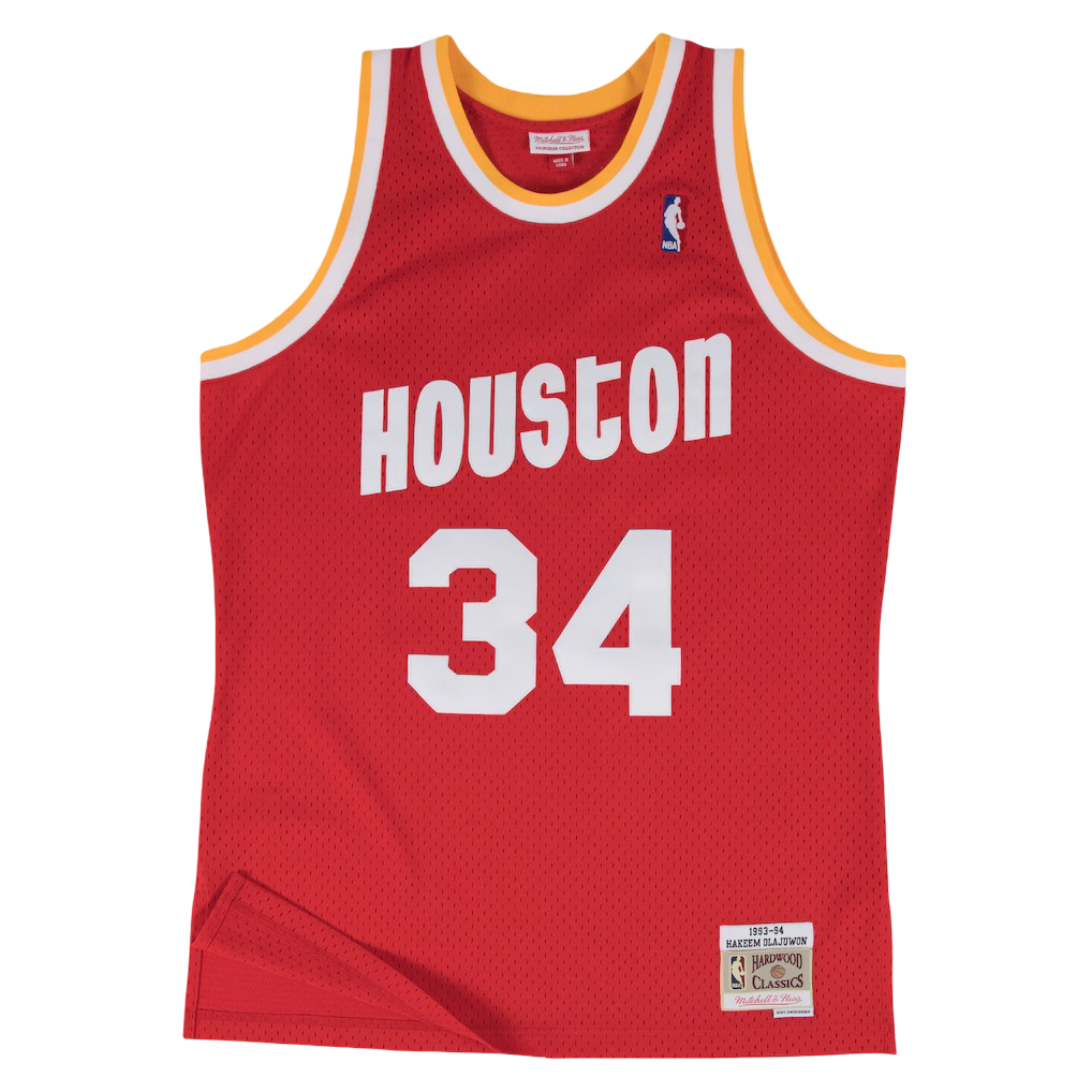 Men's Houston Rockets Mitchell & Ness HWC Hakeem Olajuwon Swingman Jersey