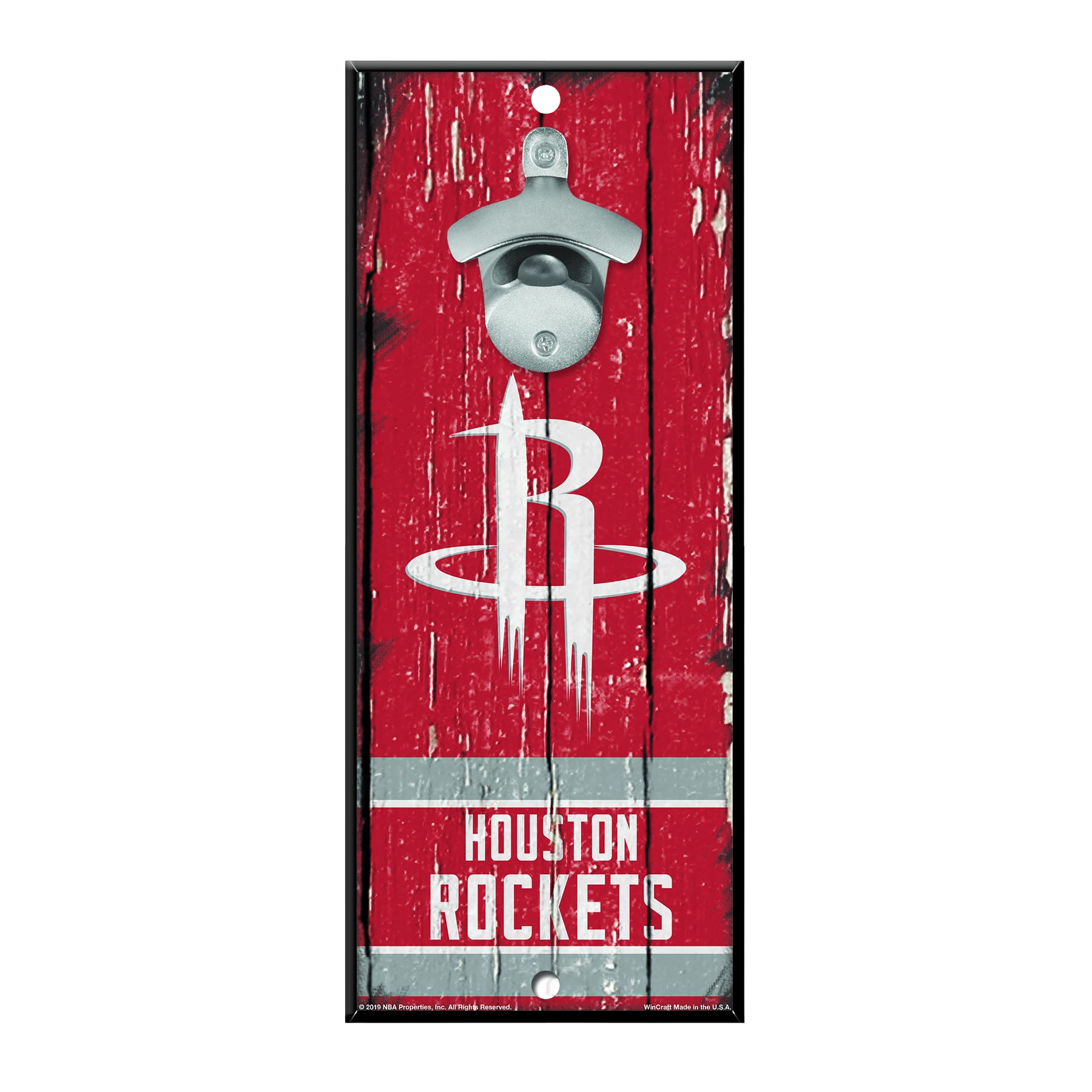 Houston Rockets Wincraft Wood Sign Bottle Opener