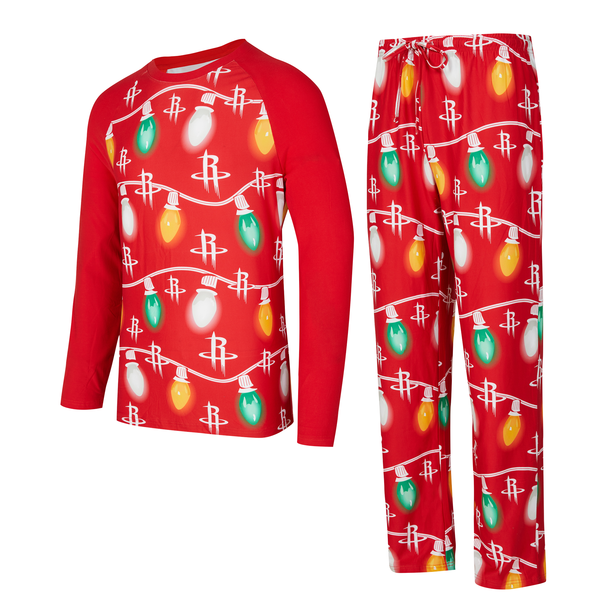 Men s Houston Rockets Concept Sports Holiday Pajama Set