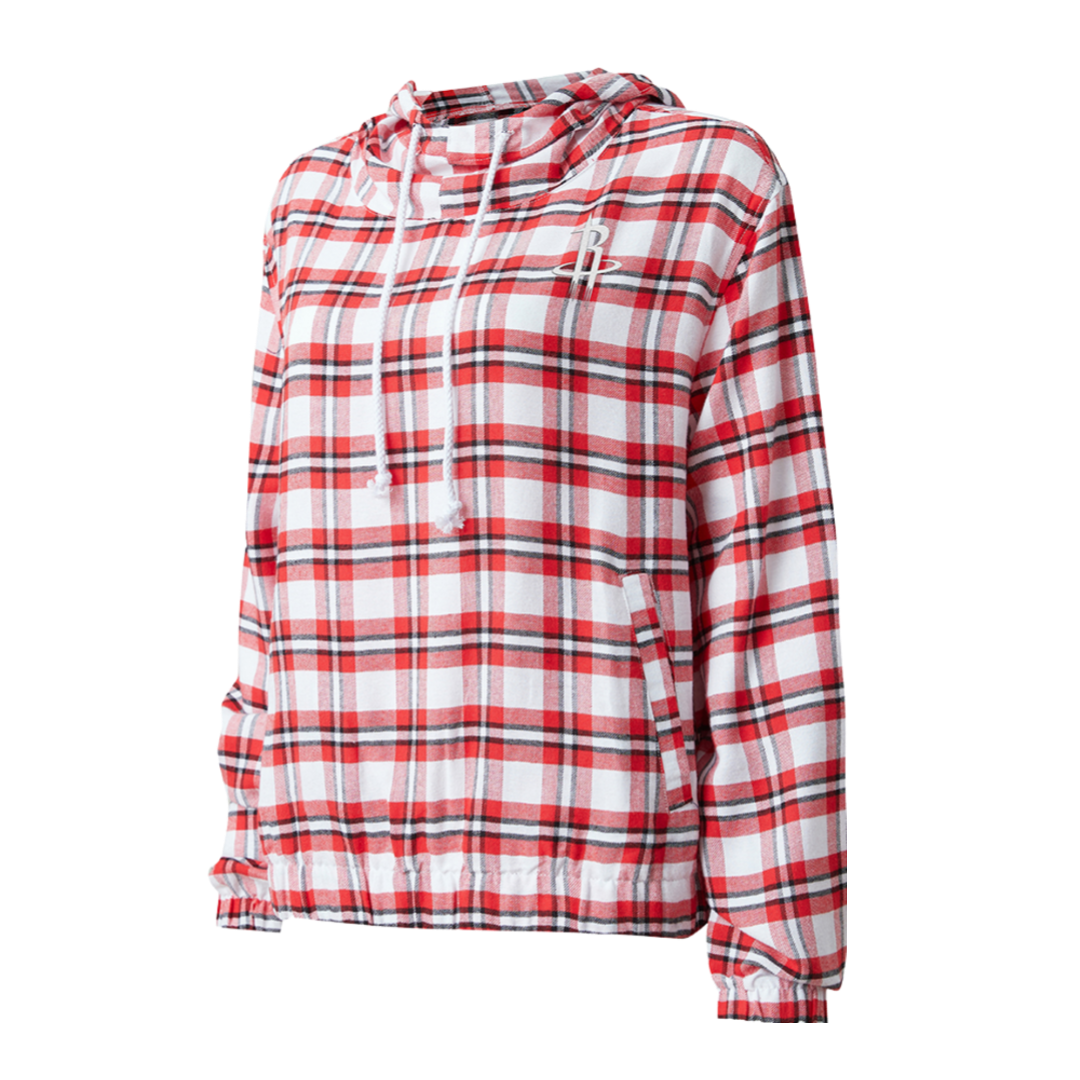 Women's Houston Rockets Concept Sports Sienna Plaid Lightweight Hoodie