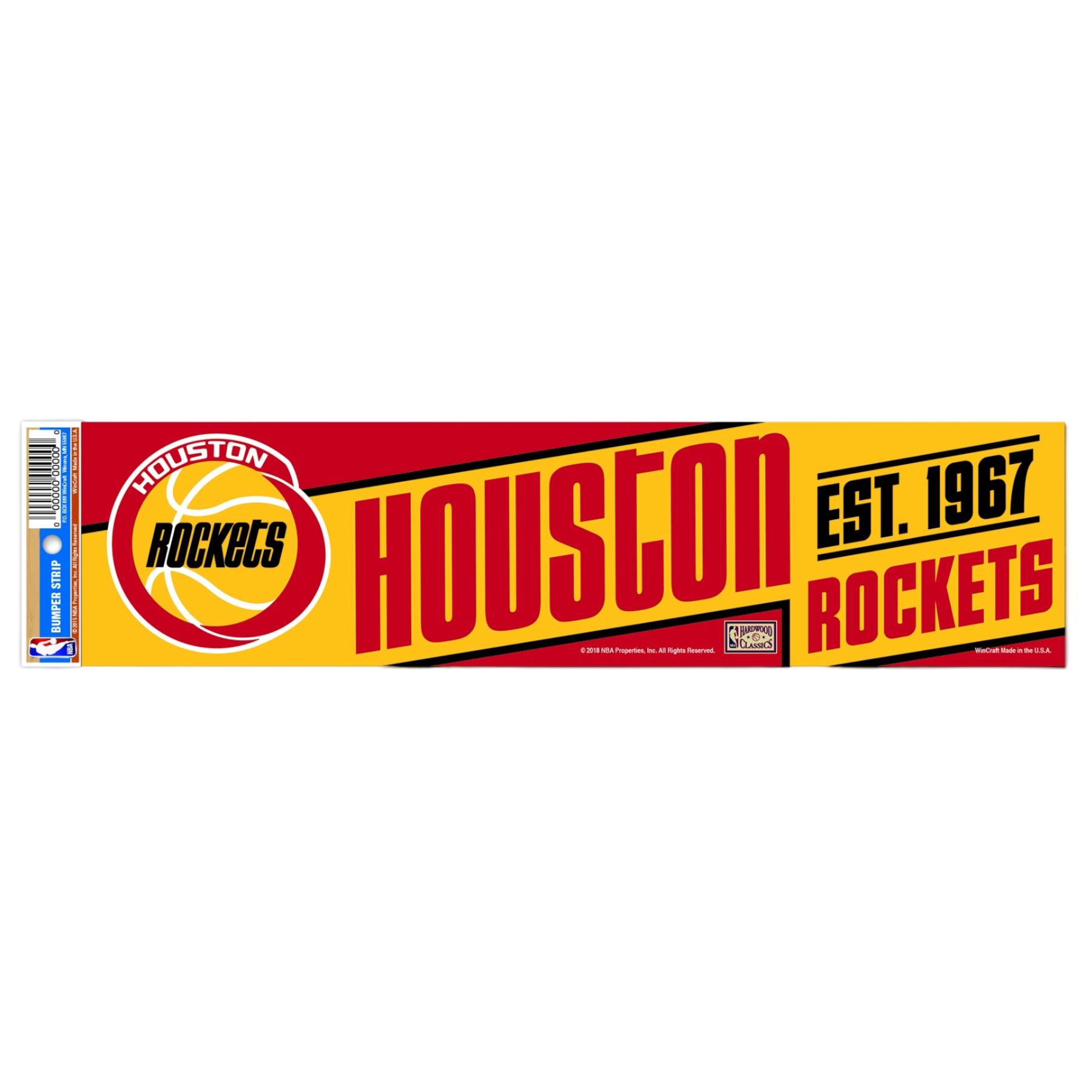 Houston Rockets Wincraft 3x12 HWC Bumper Sticker