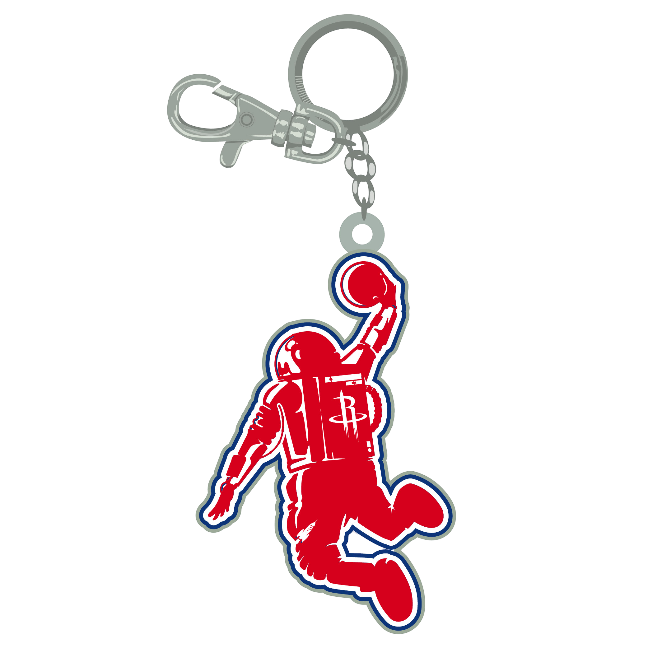 Houston Rockets Pro Specialties City Edition Dunkstronaut Metal Keychain