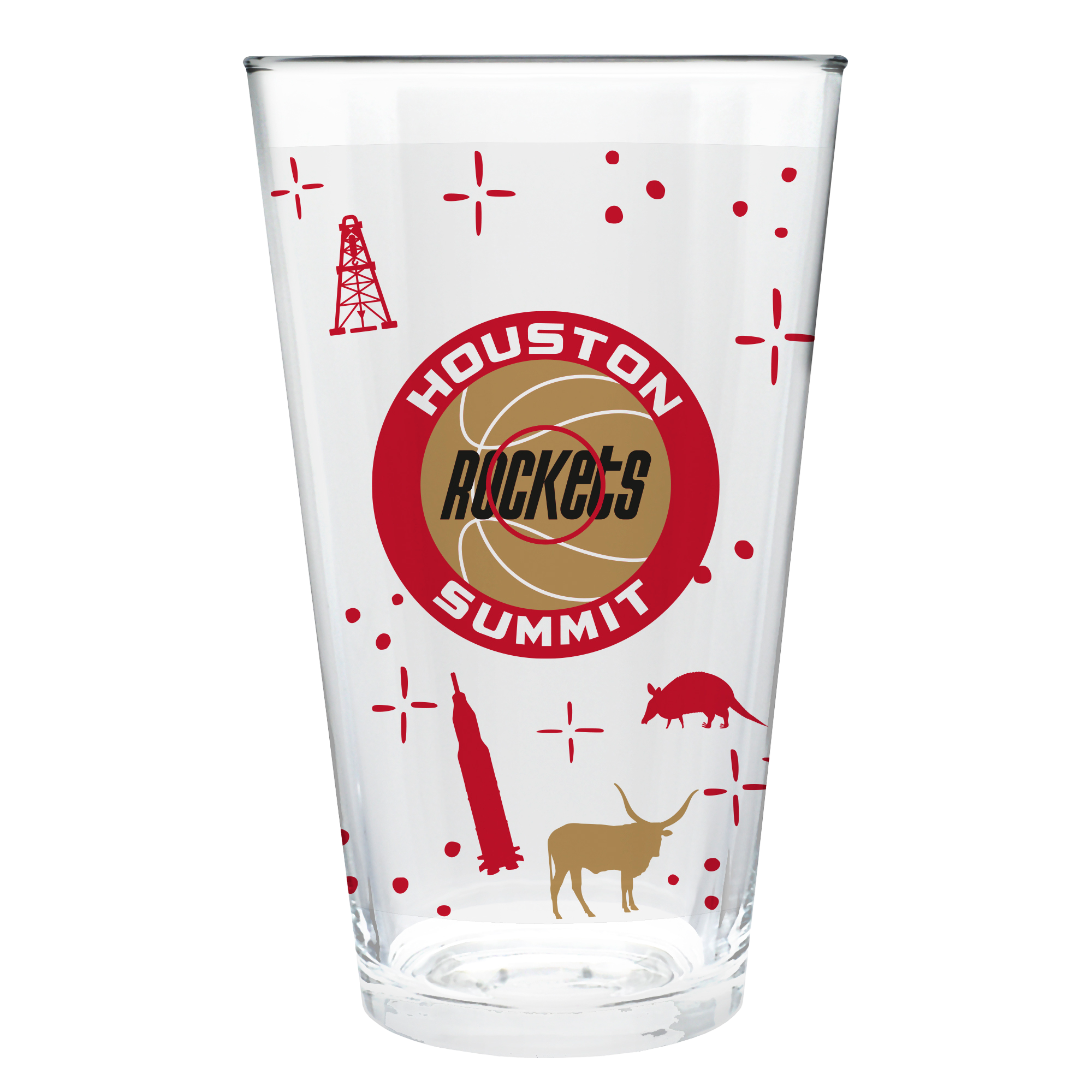 Houston Rocket Great American Products City Edition 16oz Landmark Glass