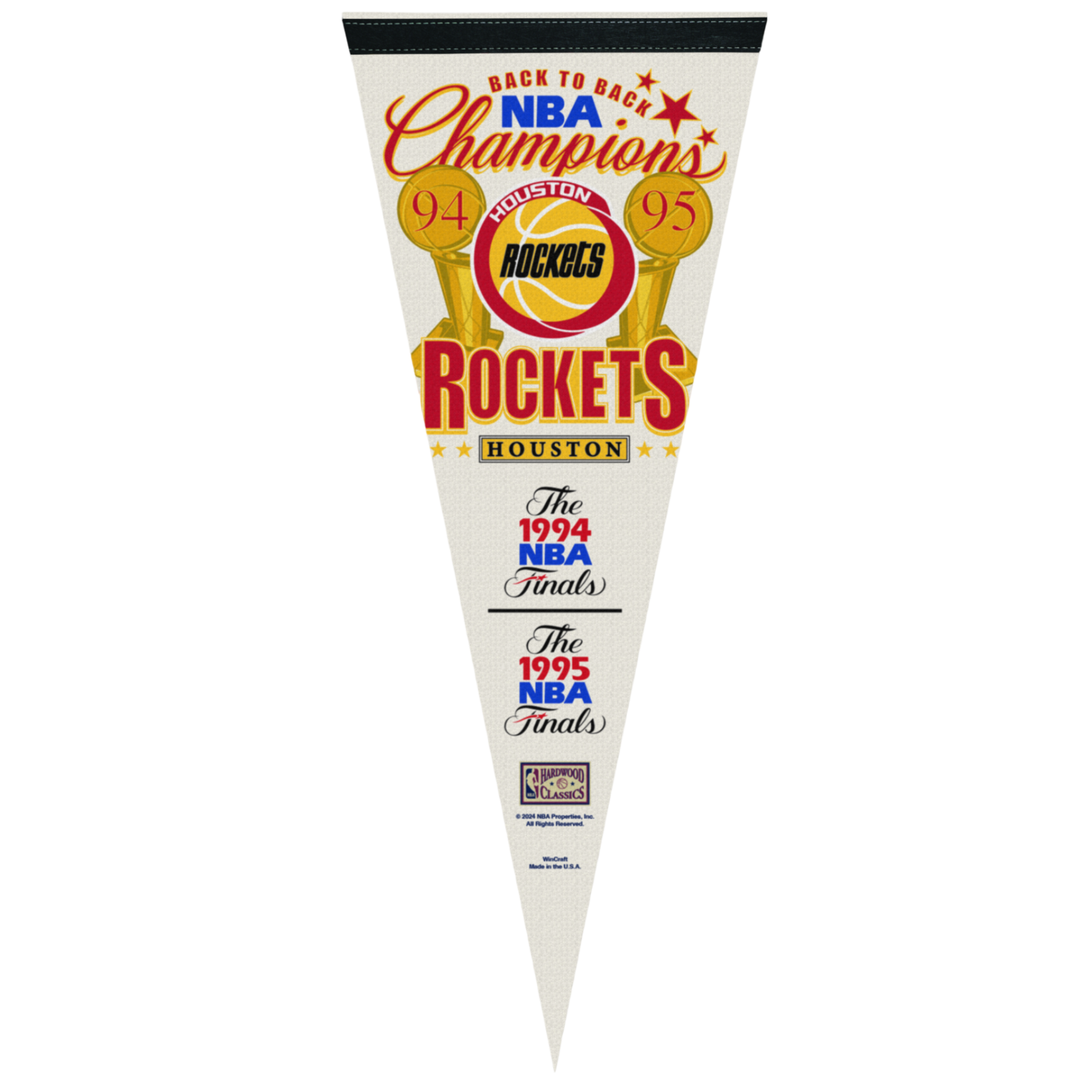 Houston Rockets Wincraft HWC Back to Back Champs Pennant