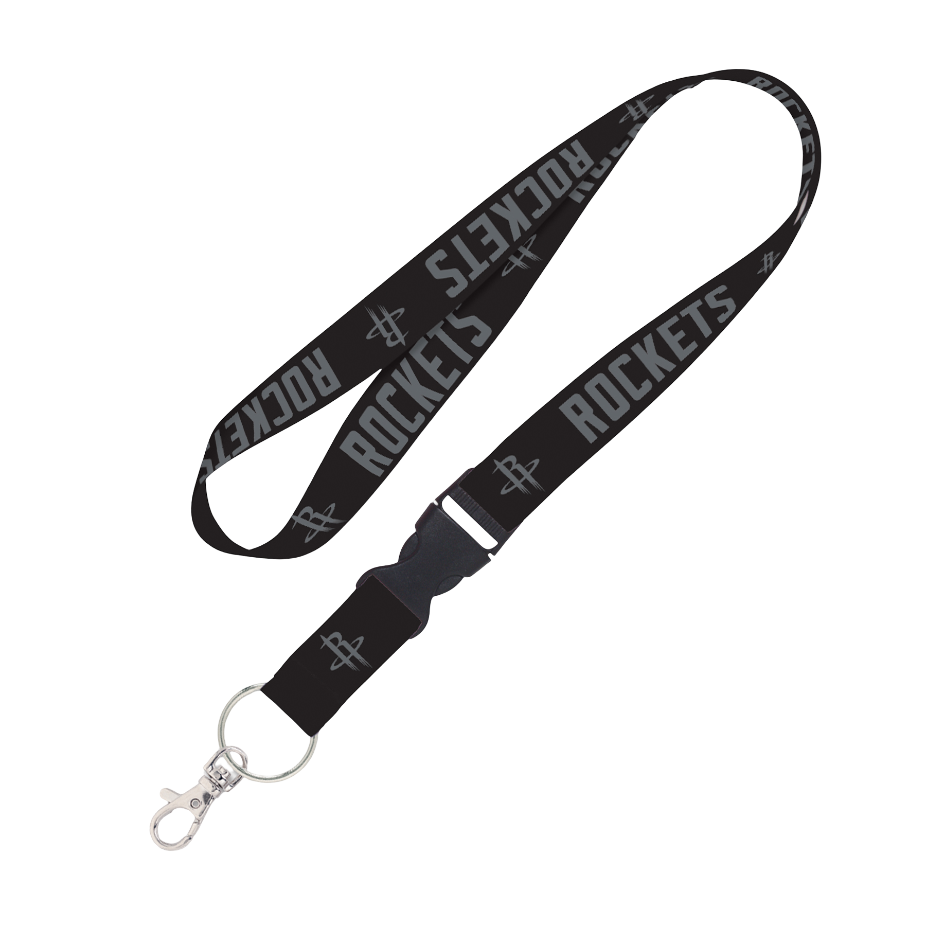Houston Rockets Wincraft Blackout Wordmark Lanyard
