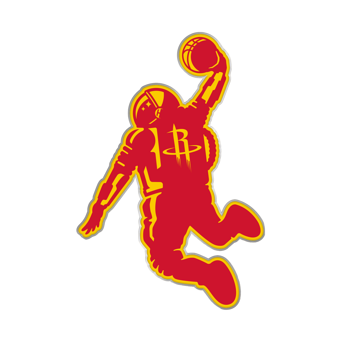 Dunkstranatu Rockets Houston Rockets Wincraft Dunkstronaut Enamel Pin