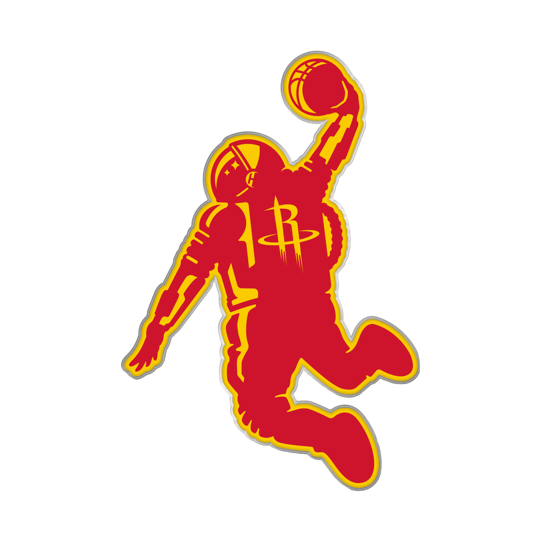 Houston Rockets Wincraft Dunkstronaut Enamel Pin