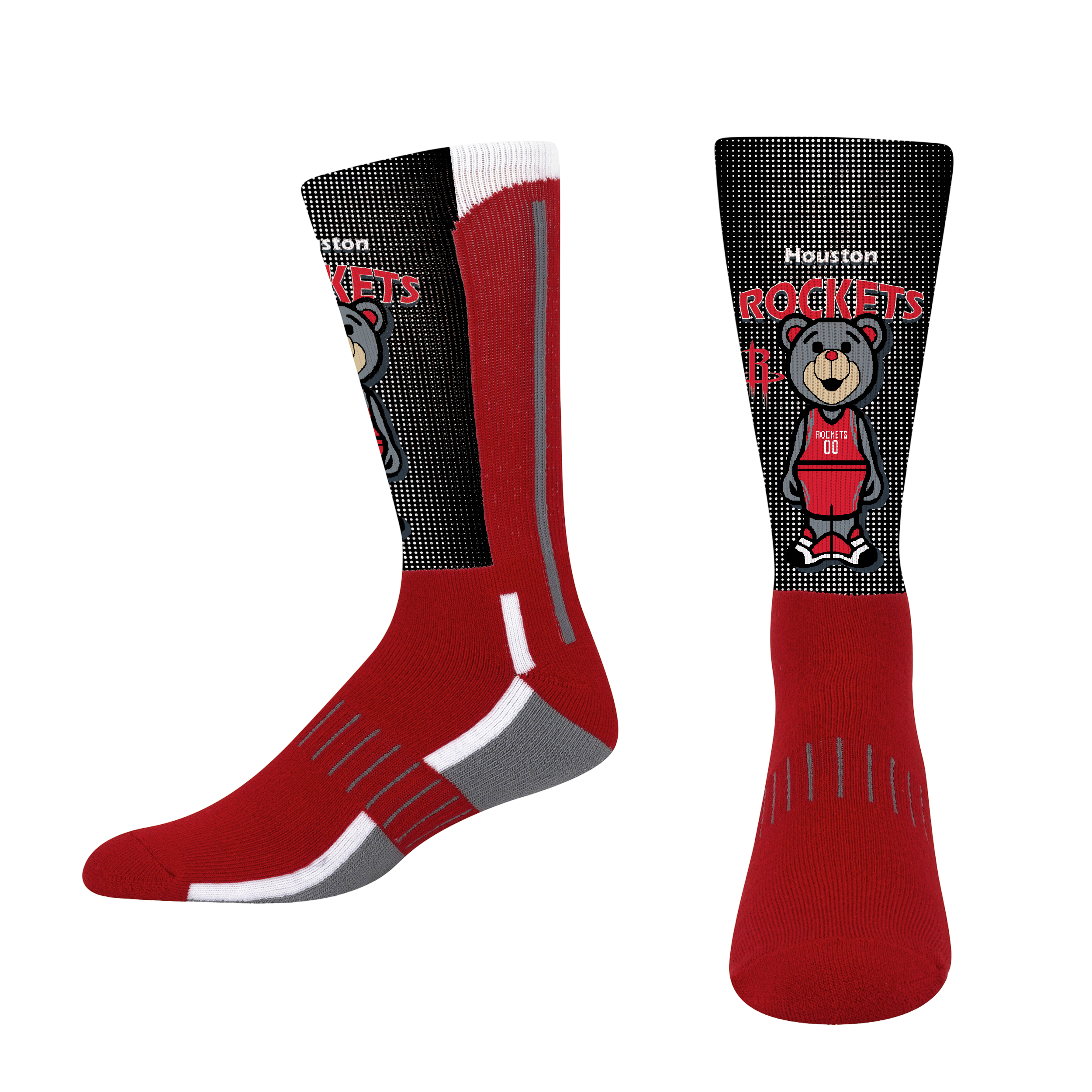 Houston Rockets For Bare Feed Mascot Fever Socks