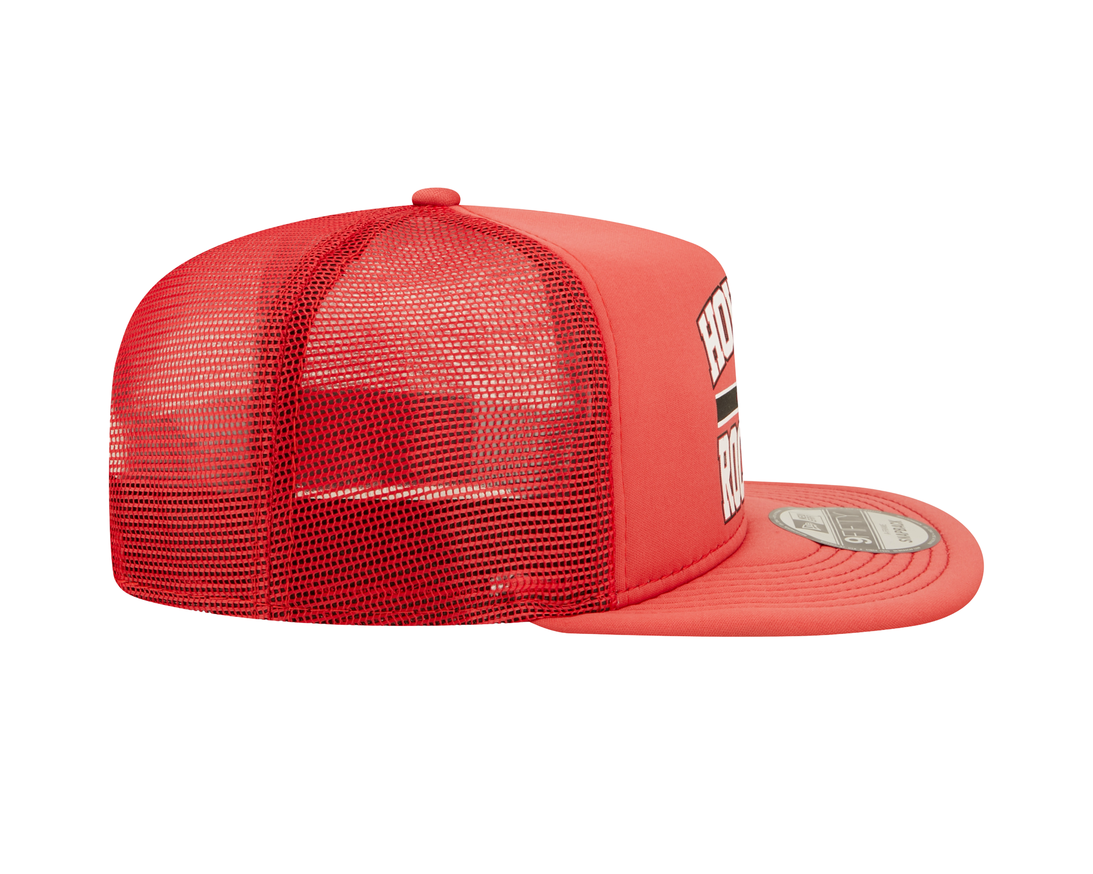 Men's Houston Rockets New Era Logo A-Frame 9FIFTY Trucker Snapback Cap