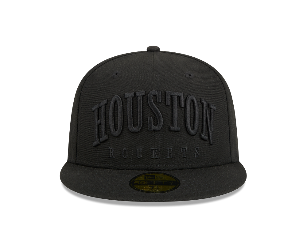 Men's Houston Rockets New Era 59FIFTY Text Tonal Fitted Cap