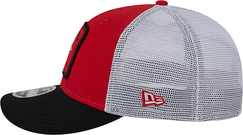 Men's Houston Rockets New Era 9FIFTY Square Patch Trucker Adjustable Cap