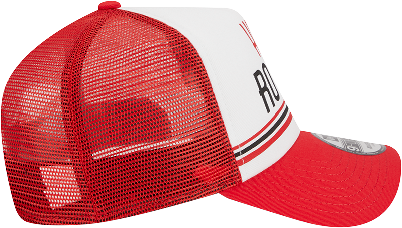 Men's Houston Rockets New Era 9FORTY Stacked Trucker Adjustable Cap