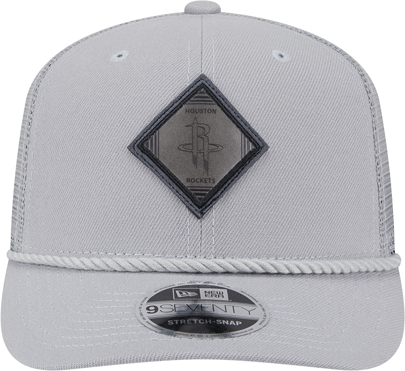 Men's Houston Rockets New Era 9SEVENTY Leather Logo Stretch Snap Adjustable Cap