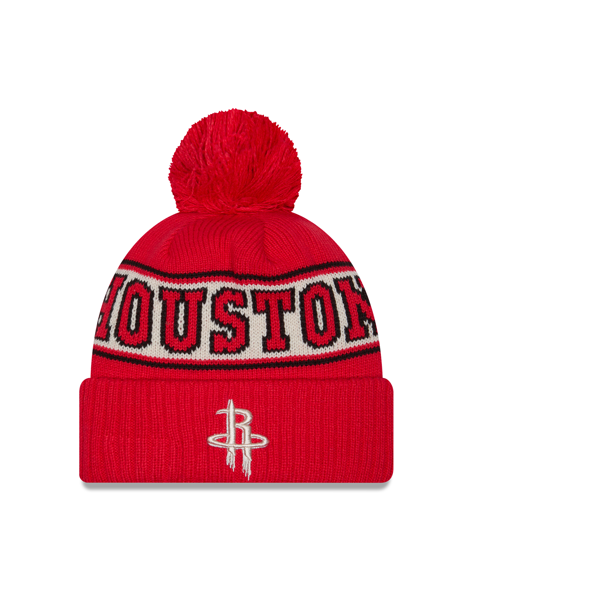 Men's Houston Rockets New Era Retro Pom Knit Beanie