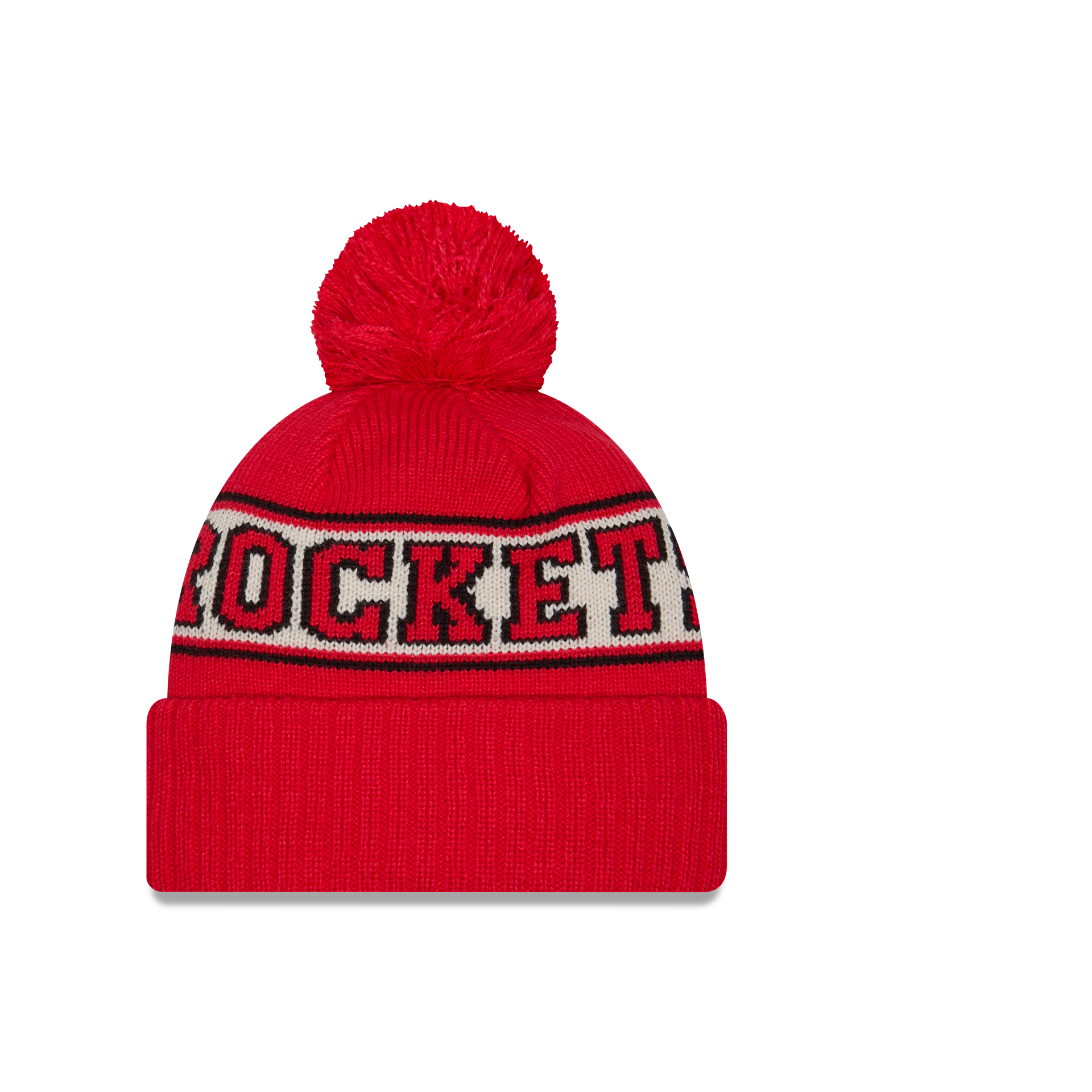 Men s Houston Rockets New Era Retro Pom Knit Beanie