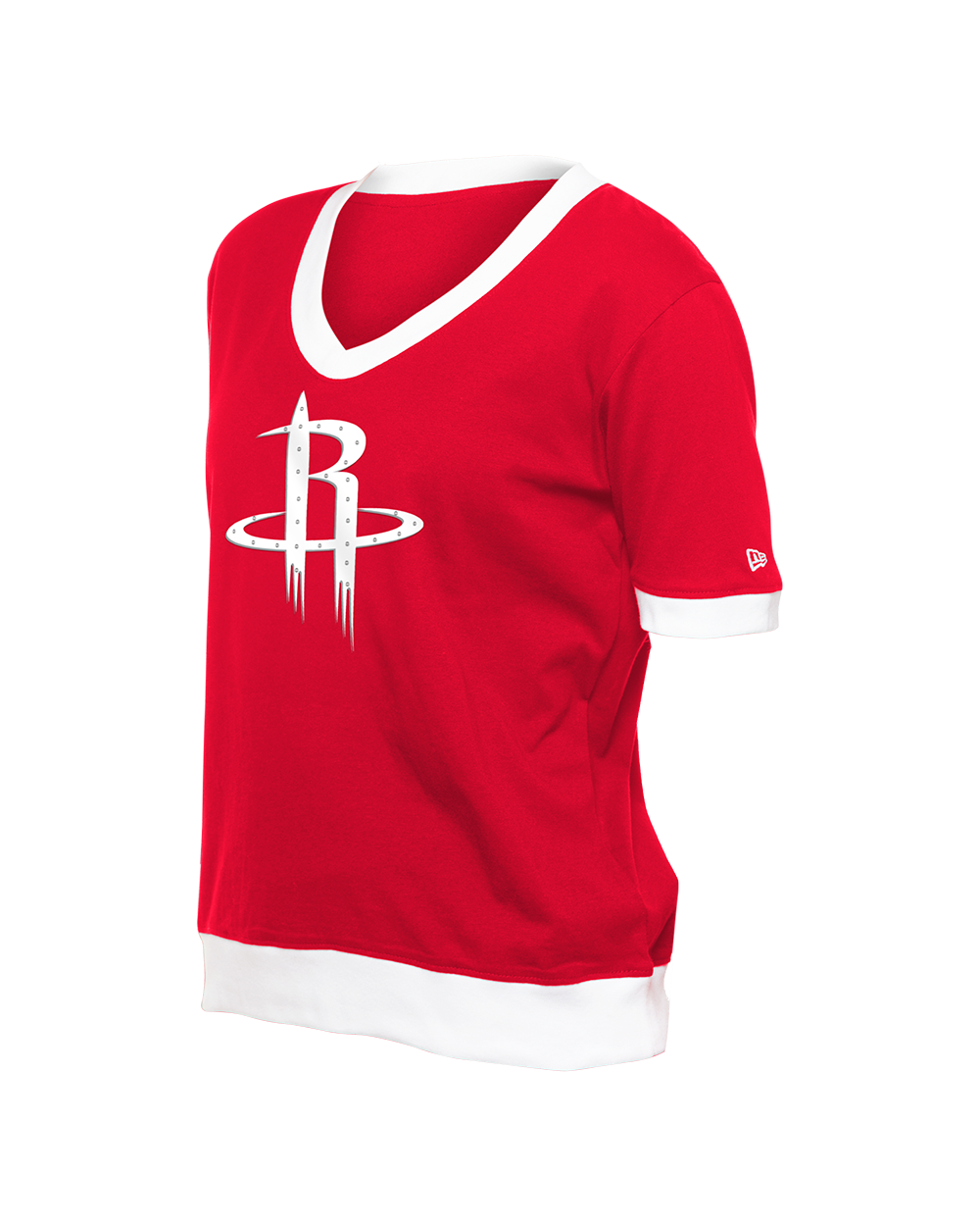 Women's Houston Rockets New Era Stud V-Neck T-Shirt