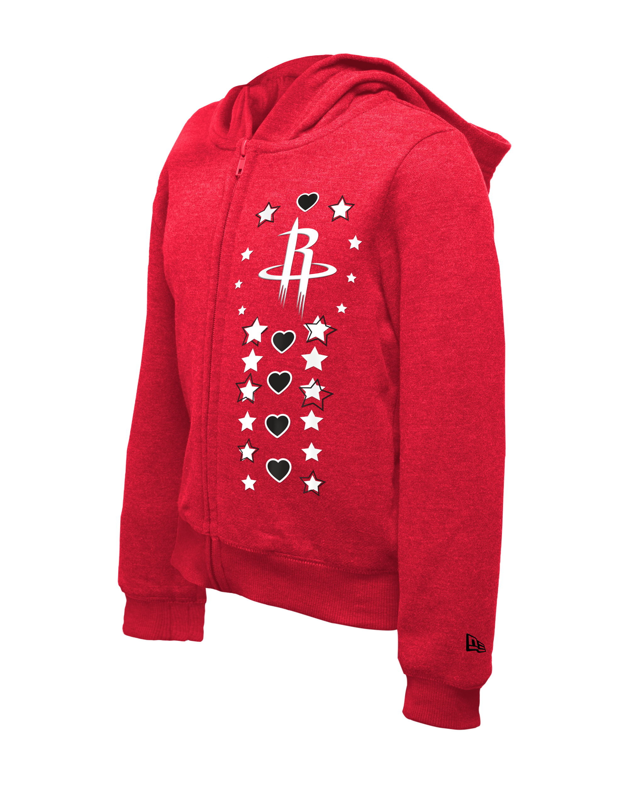 Youth Girl's Houston Rockets New Era Zip-Up Hoodie