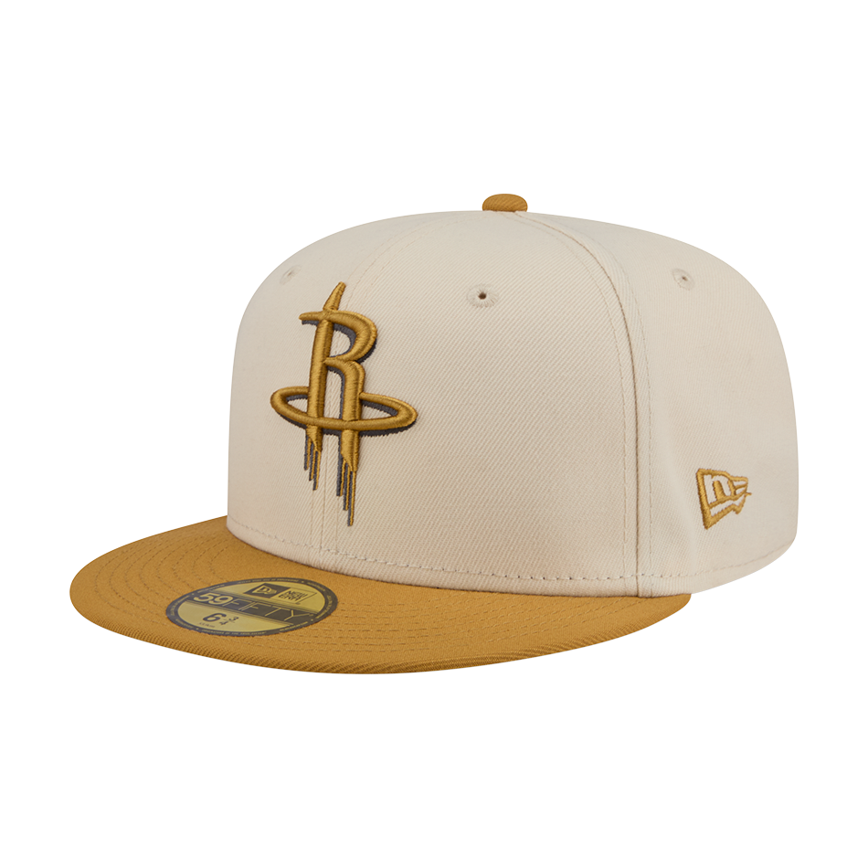 Men's Houston Rockets New Era 59FIFTY Color Pack Fitted Cap (Cream)-1