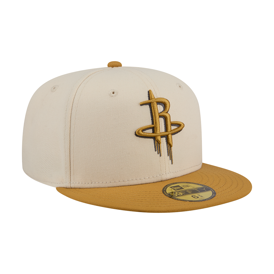 Men's Houston Rockets New Era 59FIFTY Color Pack Fitted Cap (Cream)-2