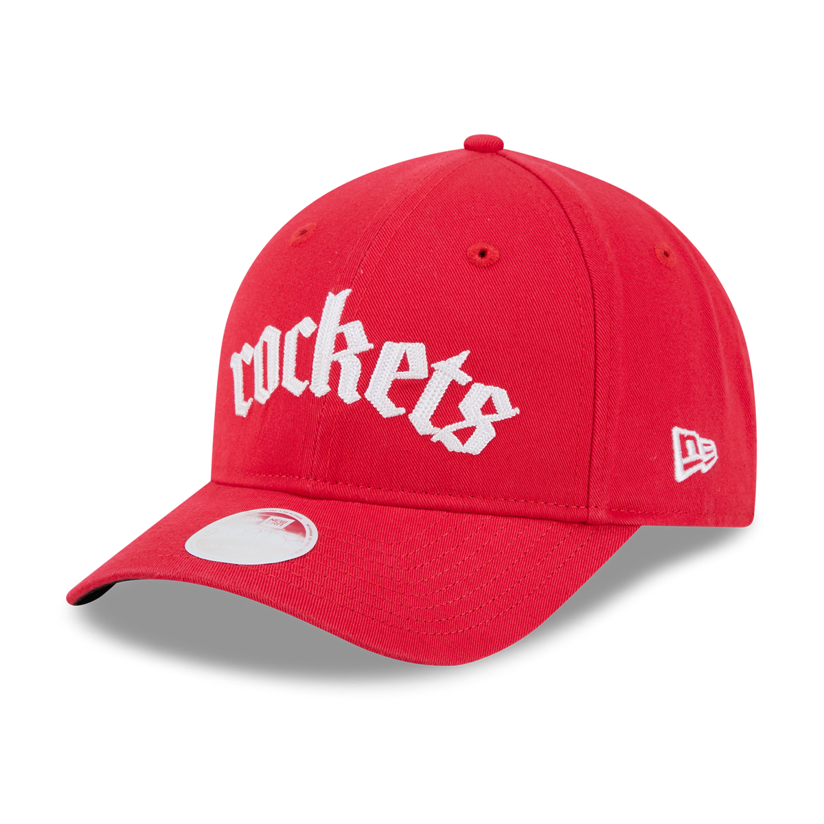 Women's Houston Rockets New Era 9FORTY M-Crown Gothic Font Adjustable Cap-1