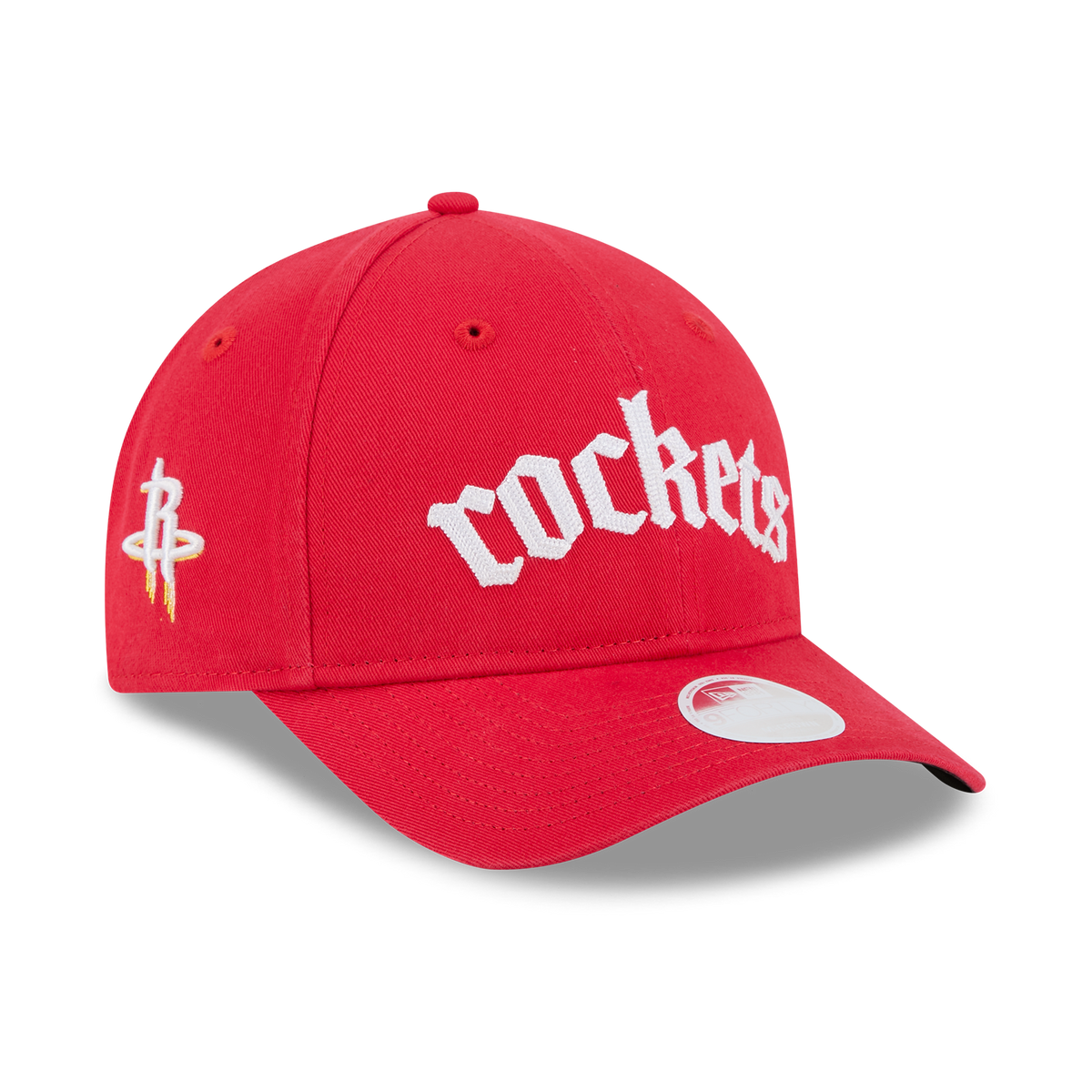 Women's Houston Rockets New Era 9FORTY M-Crown Gothic Font Adjustable Cap-2