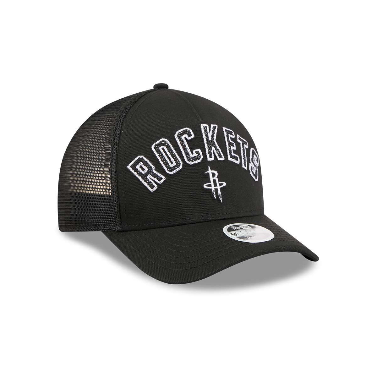 Women's Houston Rockets New Era 9FORTY M-Crown Trucker Hat-2