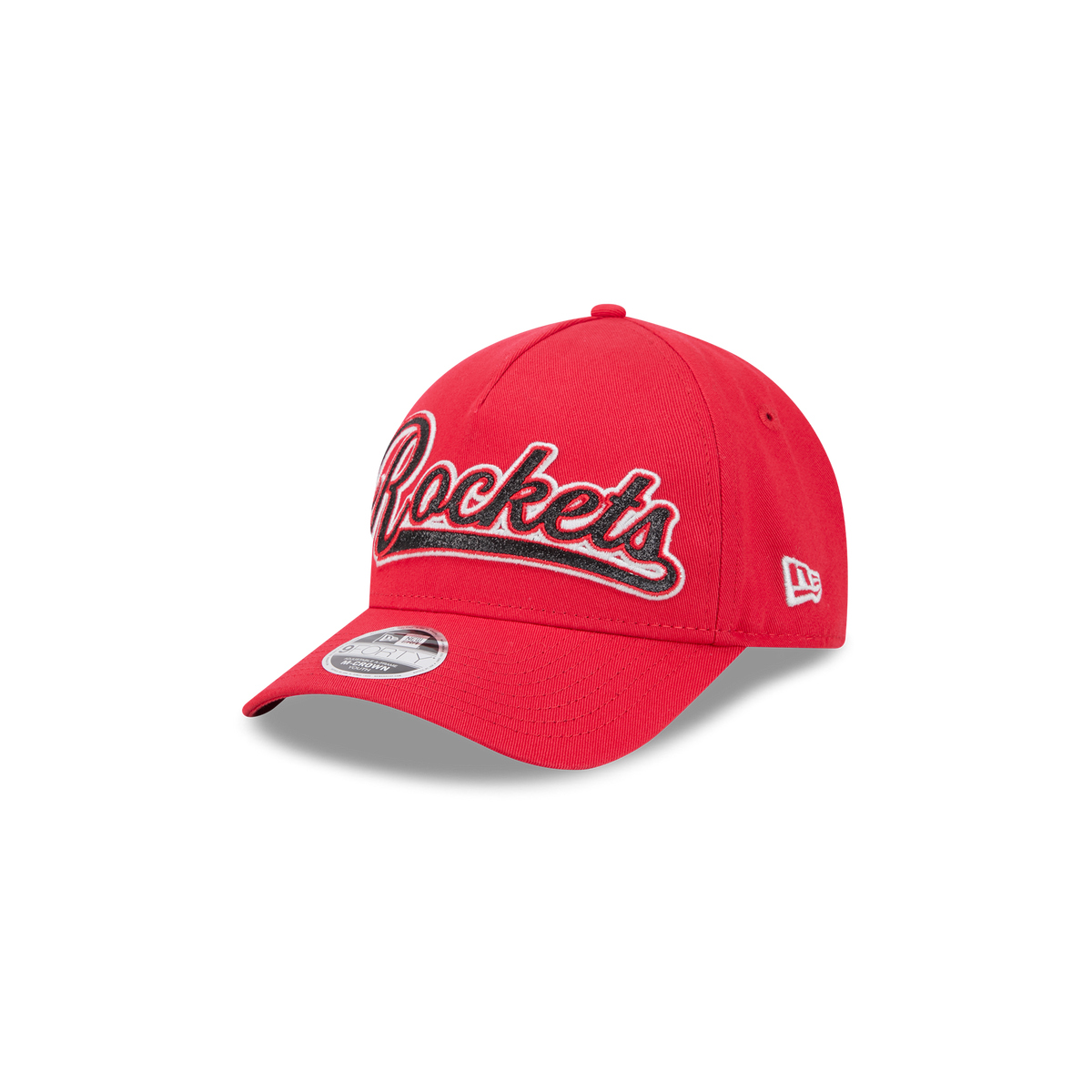 Youth Girl's Houston Rockets New Era 9FORTY A-Frame Glitz Adjustable Cap-1