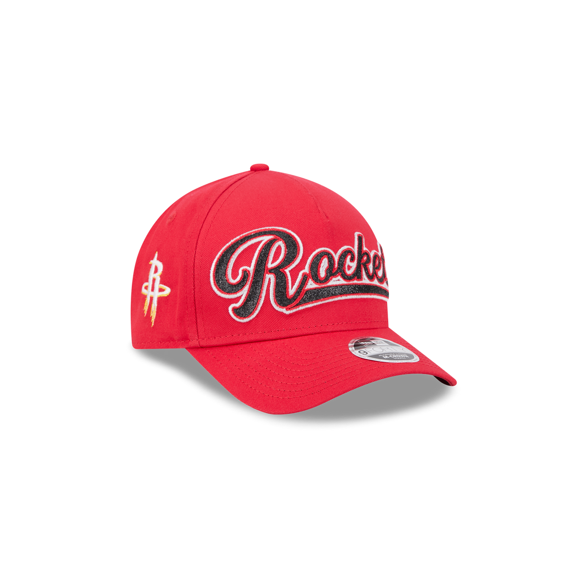 Youth Girl's Houston Rockets New Era 9FORTY A-Frame Glitz Adjustable Cap-2